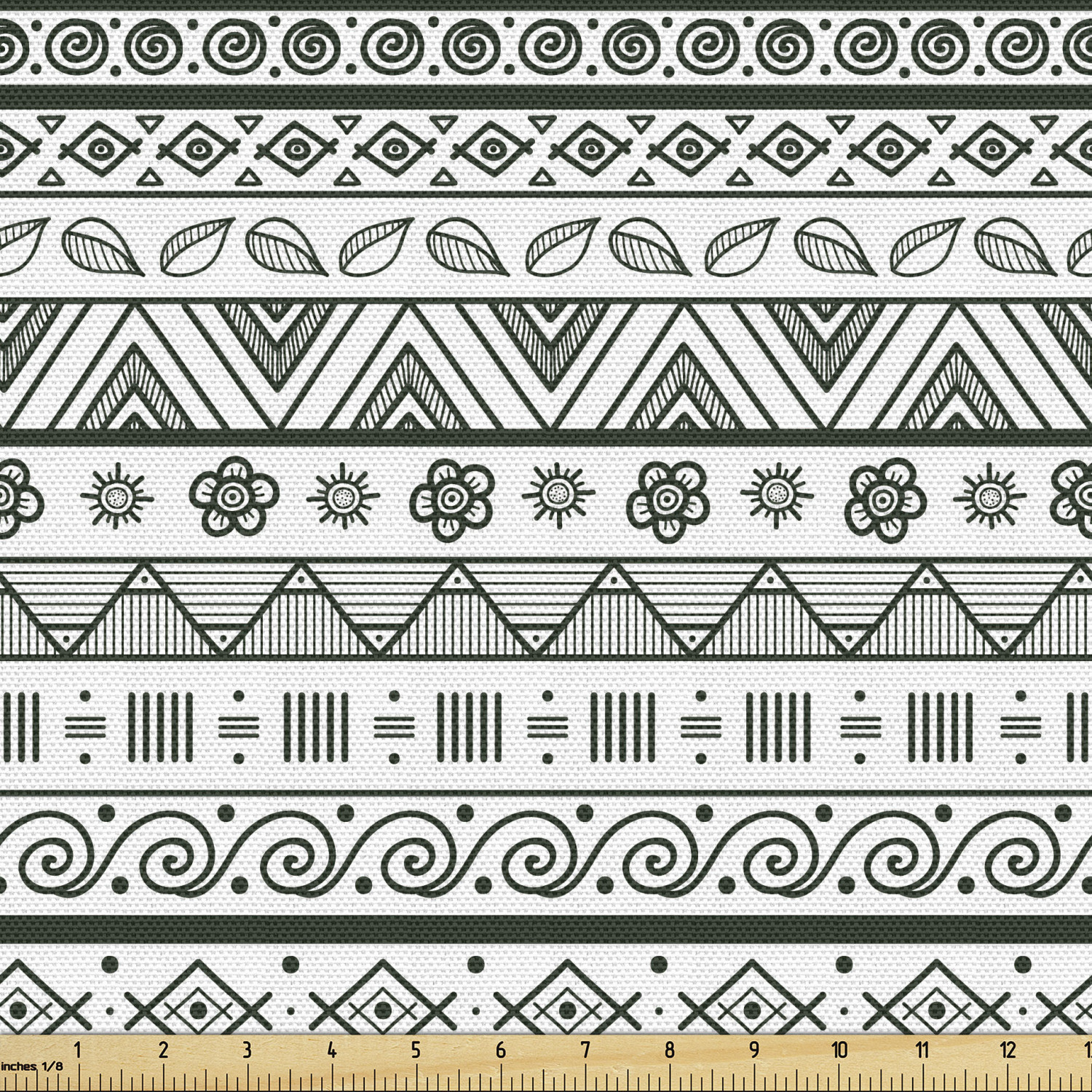 Ambesonne Tribal Fabric by the Yard Decorative Upholstery Home Accents - Picture 41 of 164