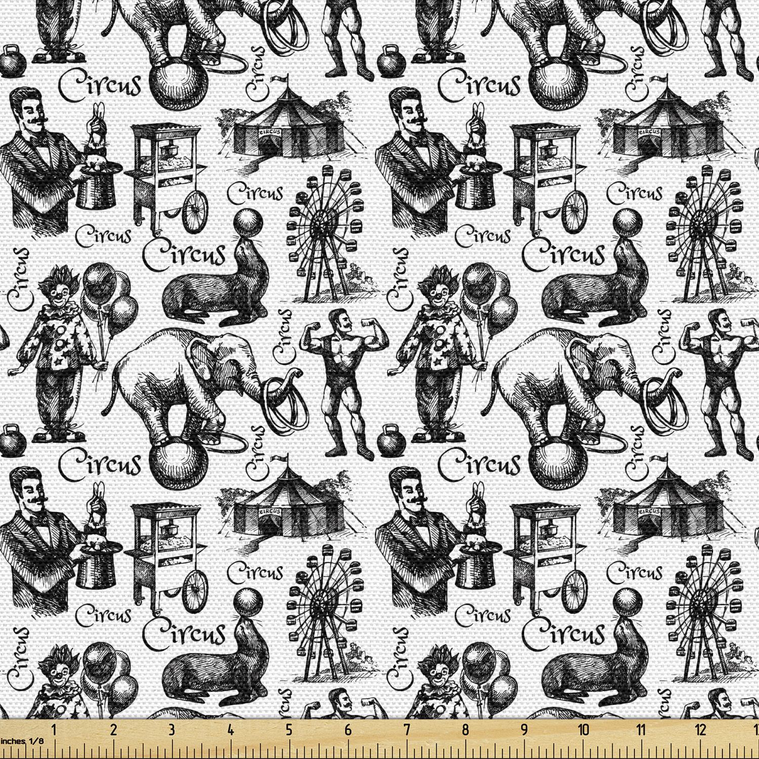 Ambesonne Modern Fabric by the Yard Decorative Upholstery Home Accents - Picture 25 of 164