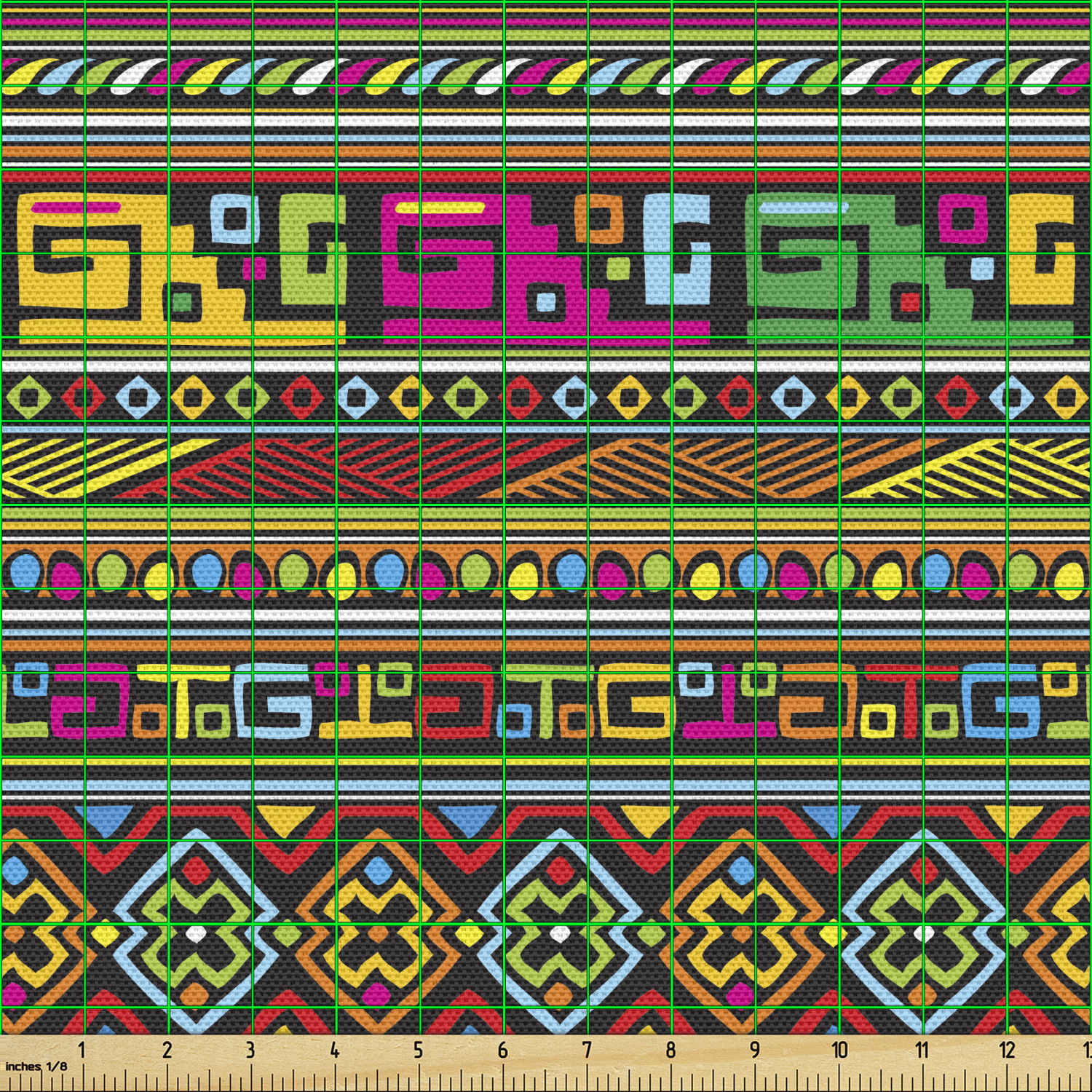 Ambesonne Tribal Fabric by the Yard Decorative Upholstery Home Accents - Picture 62 of 164