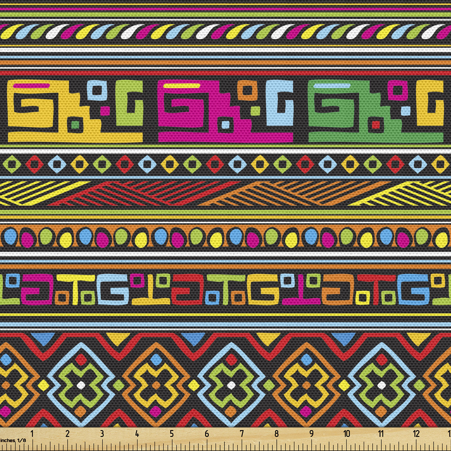 Ambesonne Tribal Fabric by the Yard Decorative Upholstery Home Accents - Picture 61 of 164