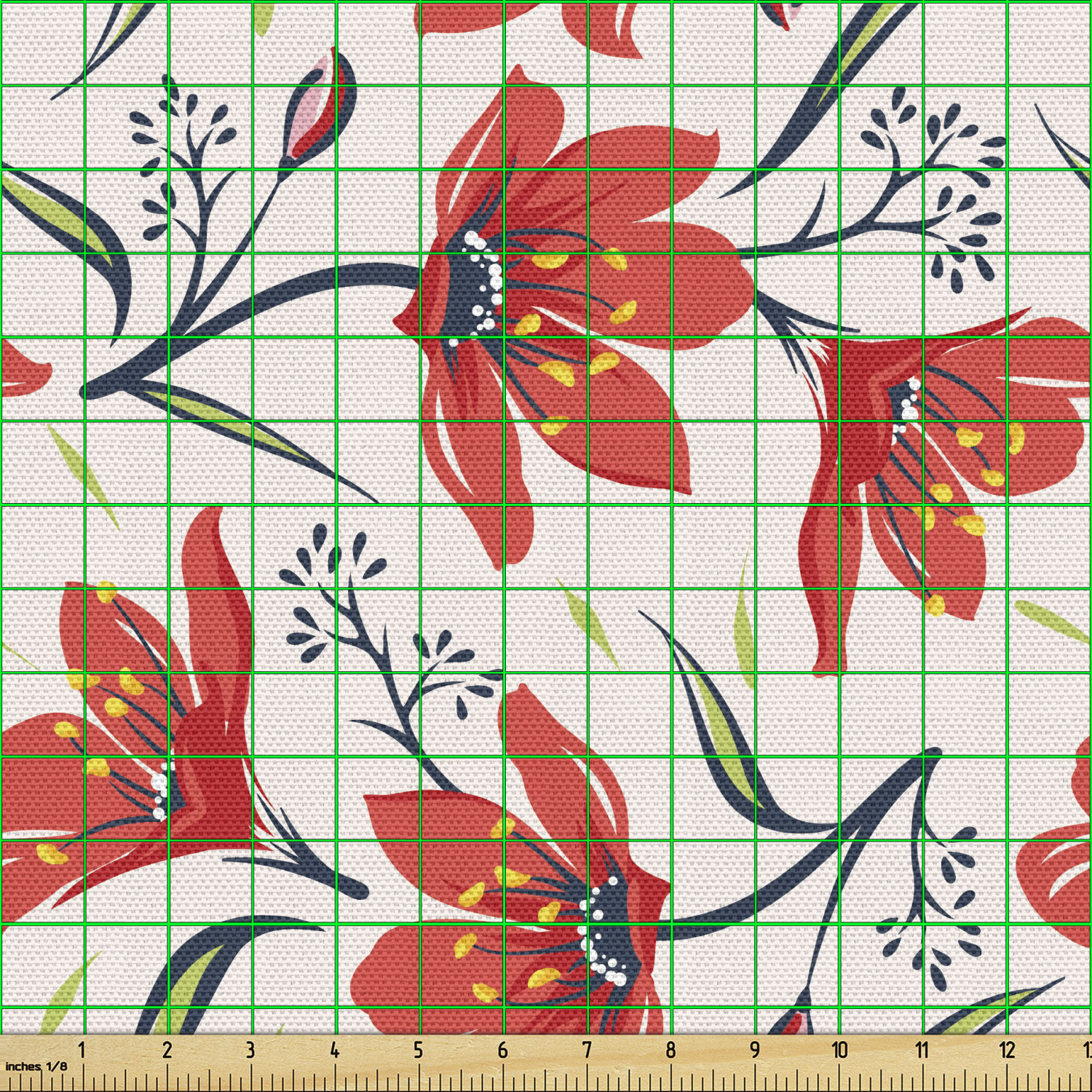 Ambesonne Floral Spring Fabric by the Yard Decorative Upholstery Home Accents - Picture 162 of 164