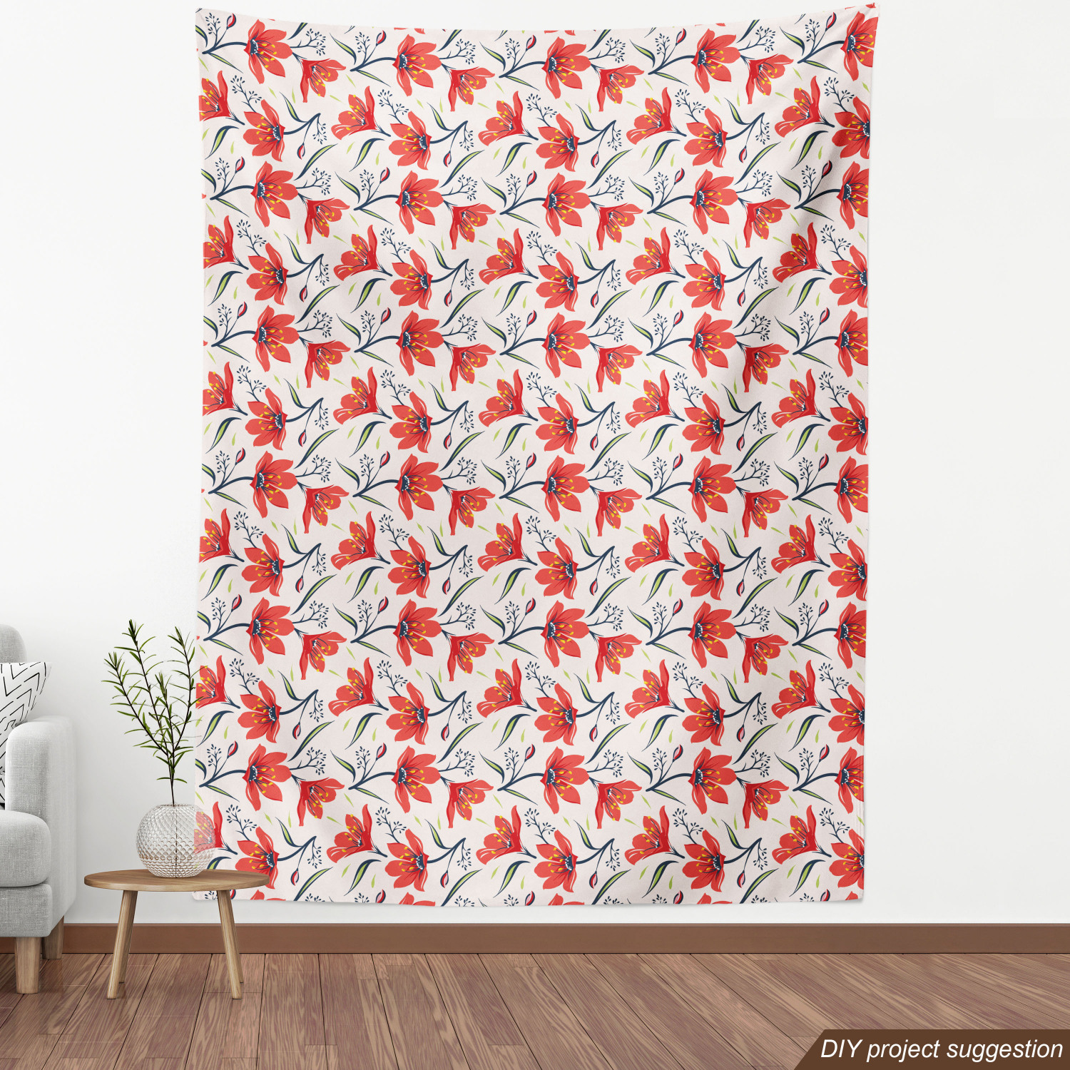 Ambesonne Floral Spring Fabric by the Yard Decorative Upholstery Home Accents - Picture 164 of 164