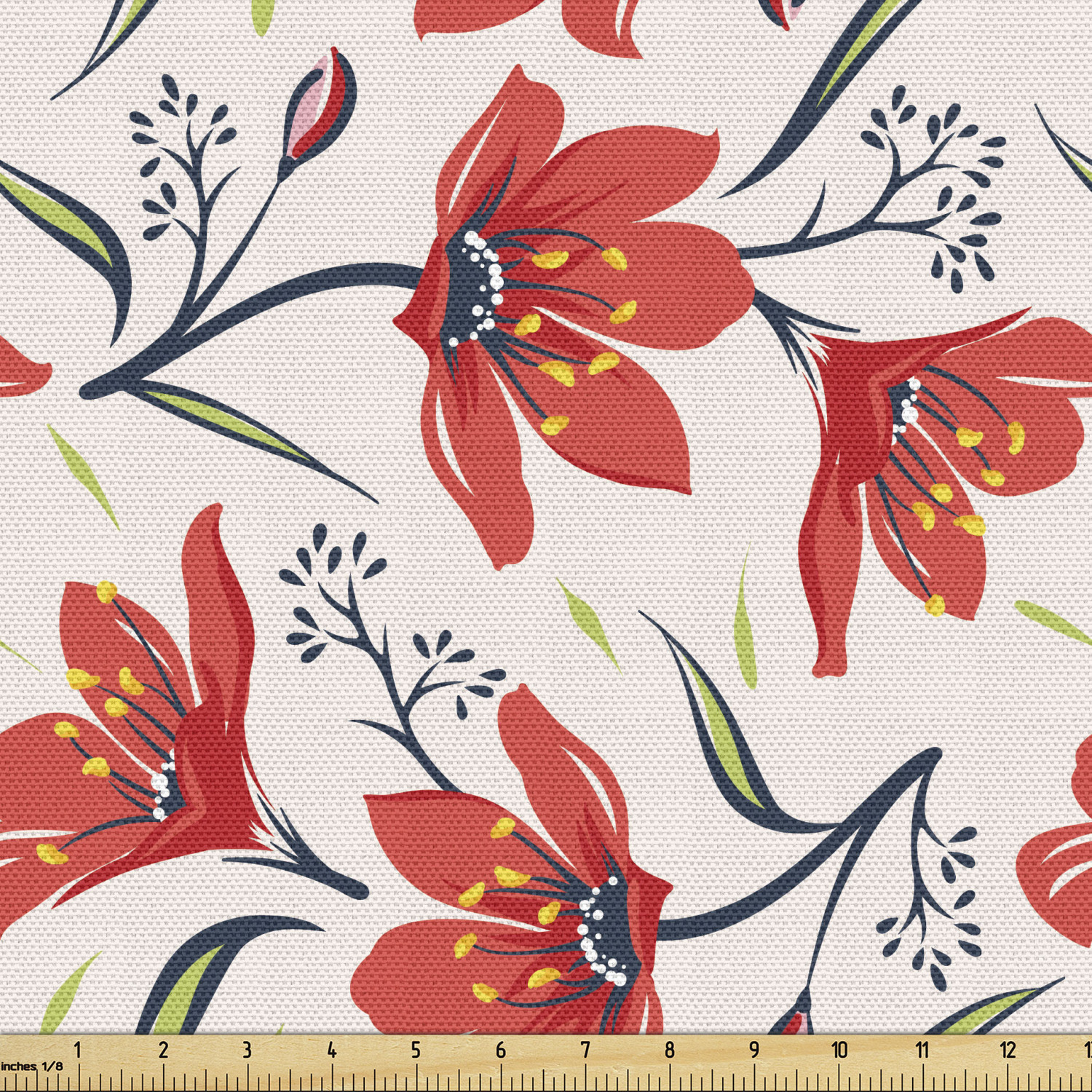 Ambesonne Floral Spring Fabric by the Yard Decorative Upholstery Home Accents - Picture 161 of 164
