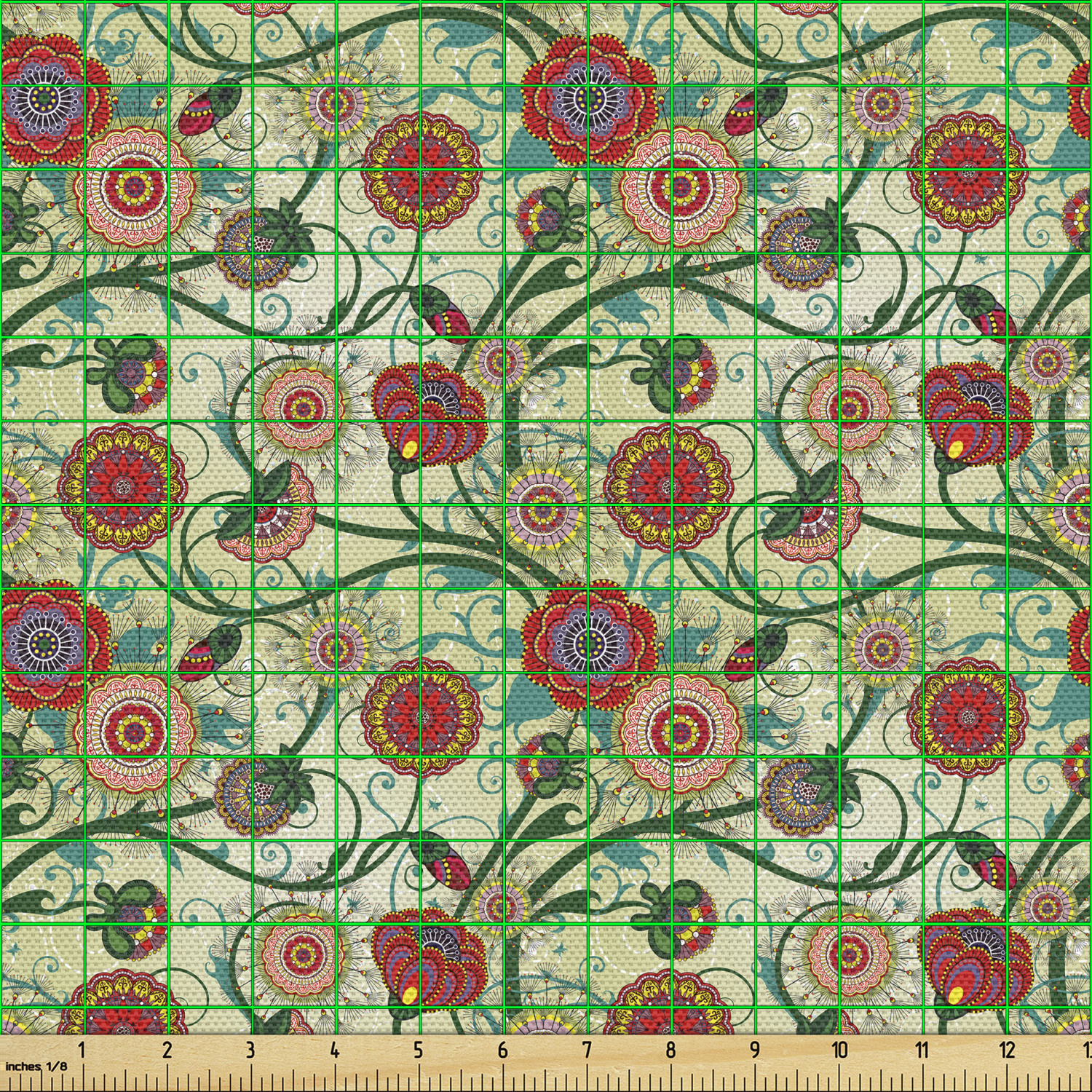 Ambesonne Floral Spring Fabric by the Yard Decorative Upholstery Home Accents - Picture 138 of 164