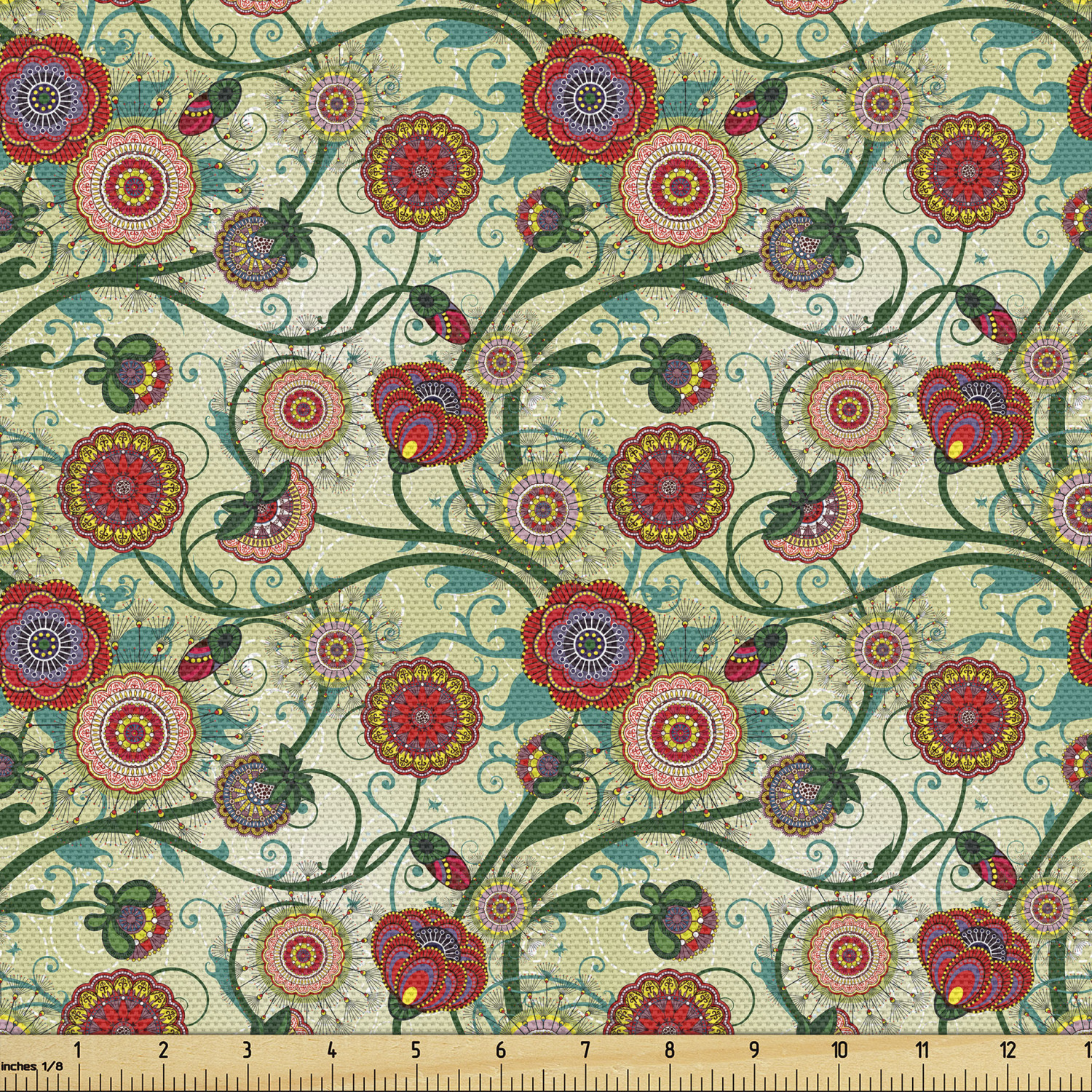 Ambesonne Floral Spring Fabric by the Yard Decorative Upholstery Home Accents - Picture 137 of 164