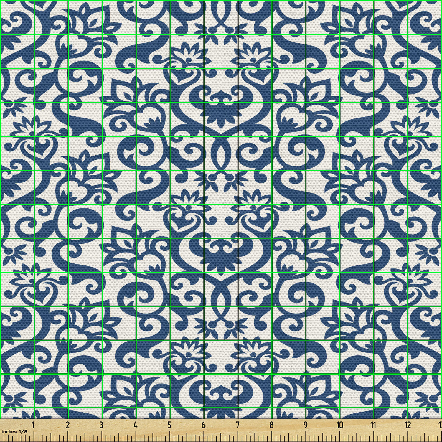 Ambesonne Floral Vintage Fabric by the Yard Decorative Upholstery Home Accents - Picture 18 of 164