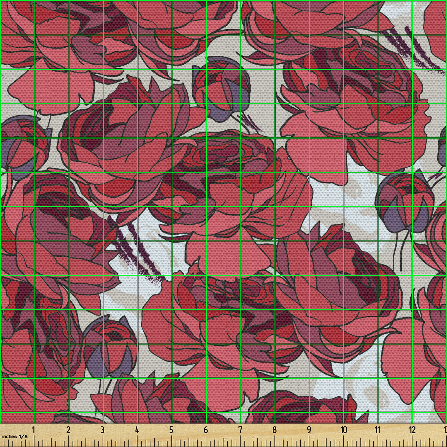 Ambesonne Floral Vintage Fabric by the Yard Decorative Upholstery Home Accents - Picture 158 of 164
