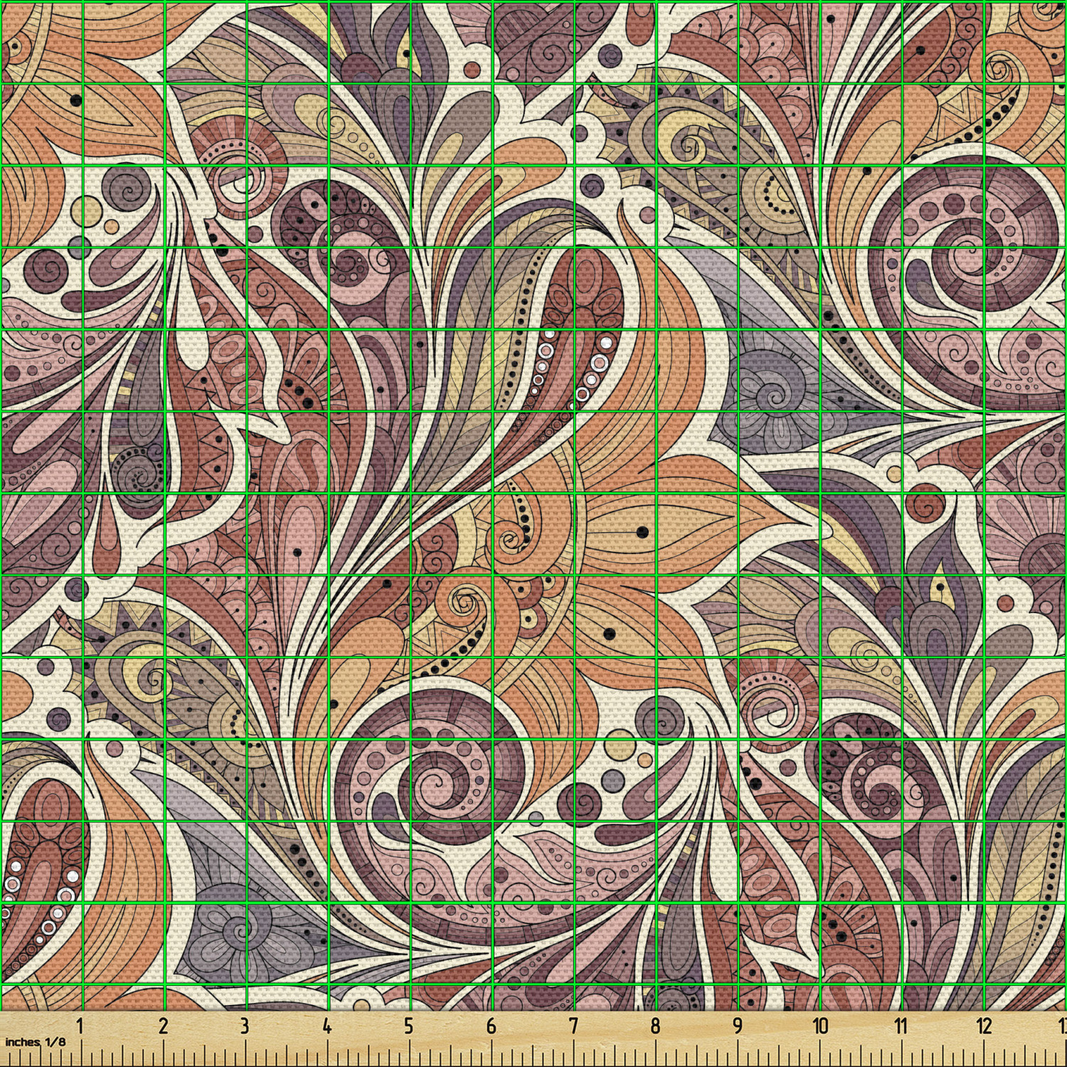 Ambesonne Floral Vintage Fabric by the Yard Decorative Upholstery Home Accents - Picture 110 of 164