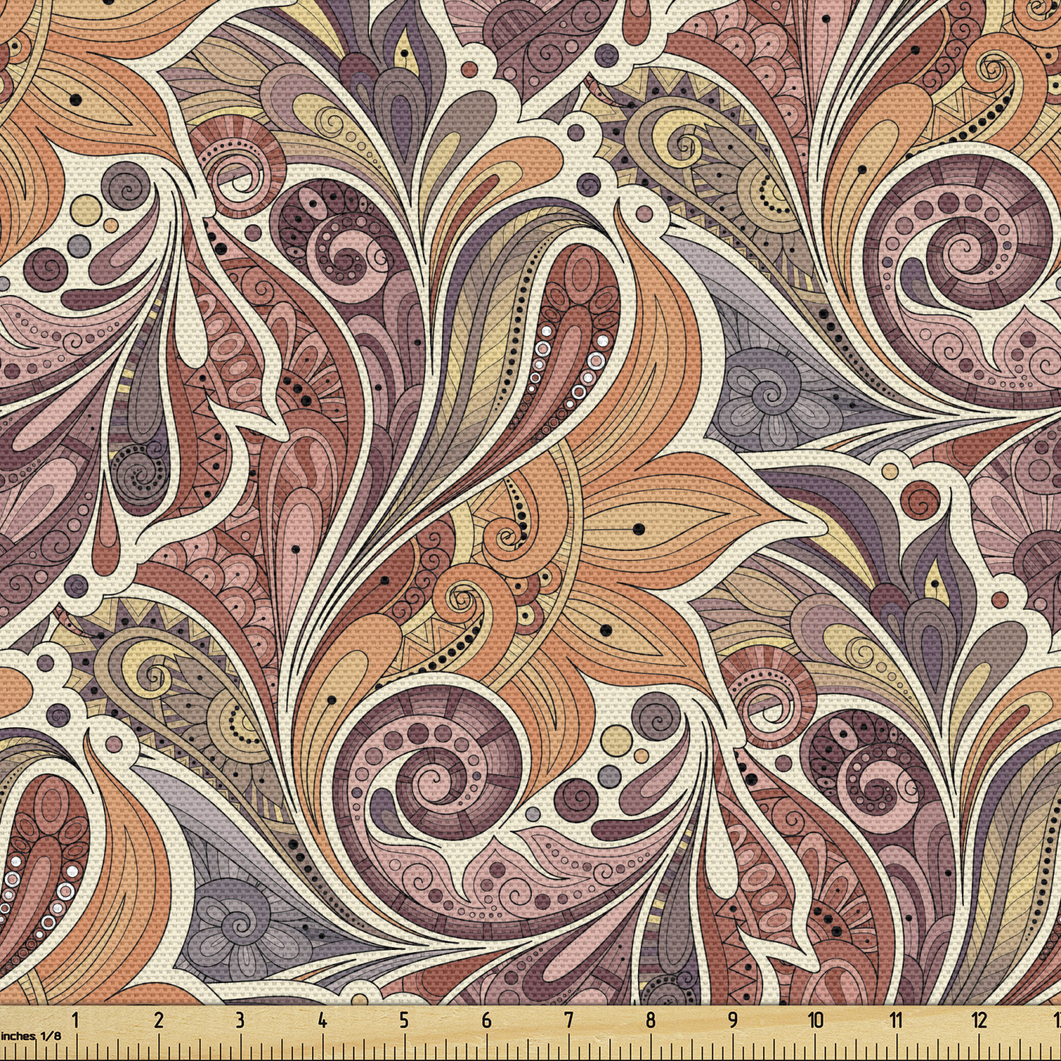 Ambesonne Floral Vintage Fabric by the Yard Decorative Upholstery Home Accents - Picture 109 of 164
