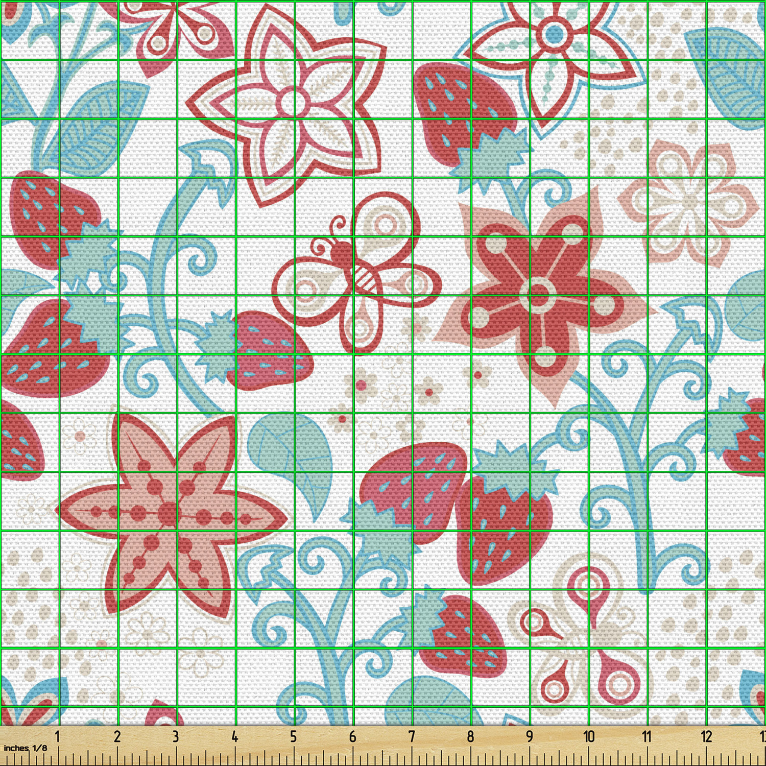 Ambesonne Floral Vintage Fabric by the Yard Decorative Upholstery Home Accents - Picture 74 of 164