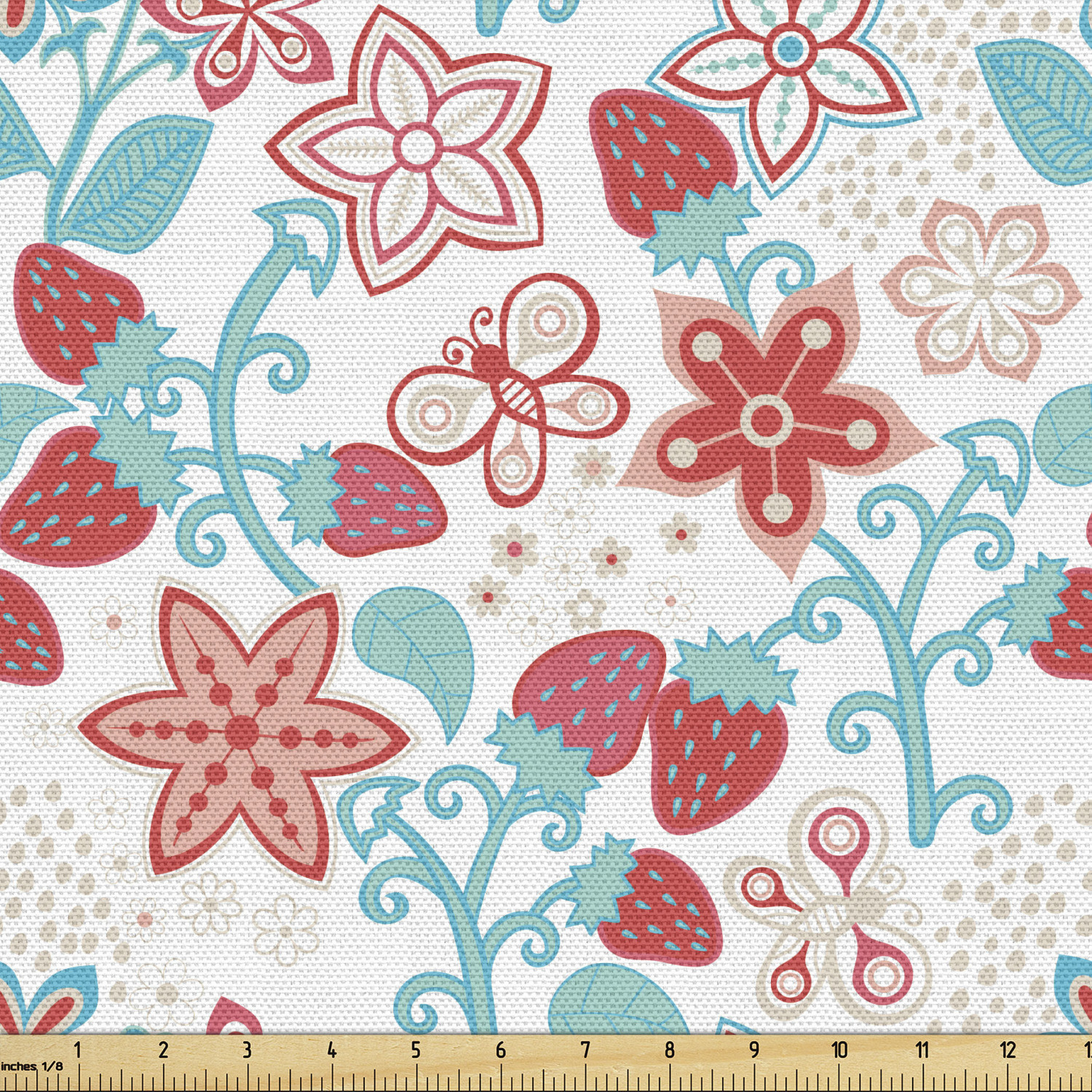 Ambesonne Floral Vintage Fabric by the Yard Decorative Upholstery Home Accents - Picture 73 of 164