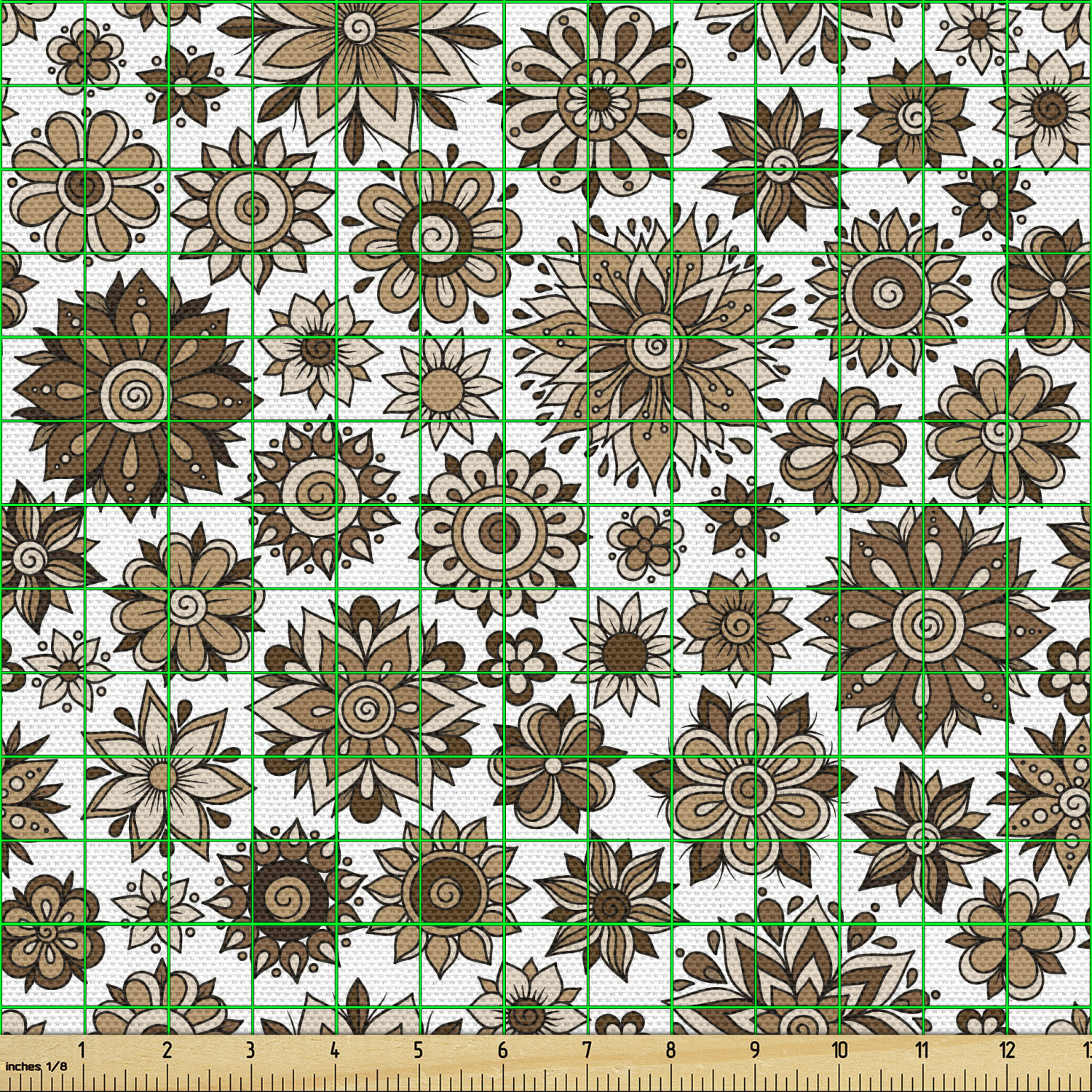 Ambesonne Floral Vintage Fabric by the Yard Decorative Upholstery Home Accents - Picture 130 of 164