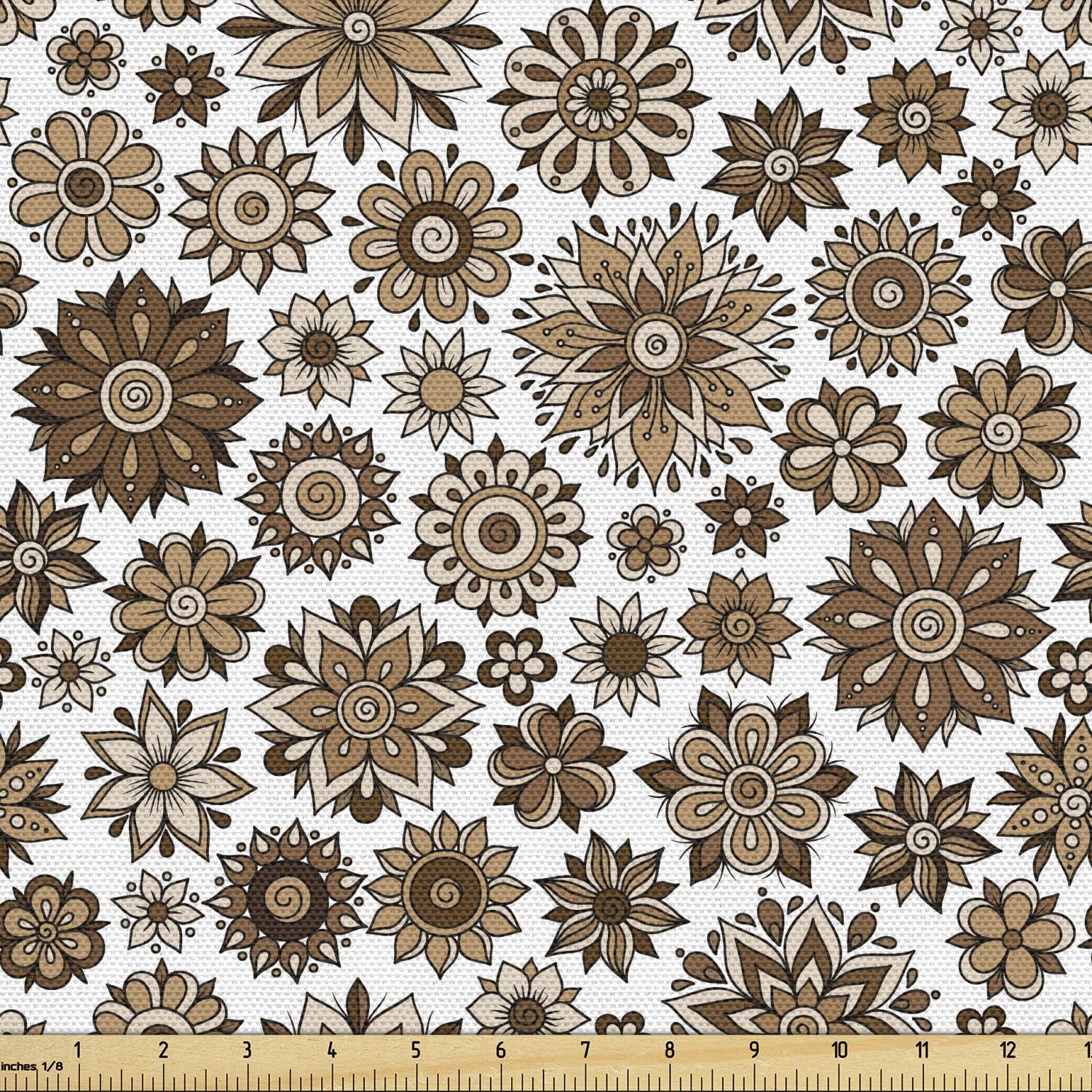 Ambesonne Floral Vintage Fabric by the Yard Decorative Upholstery Home Accents - Picture 129 of 164
