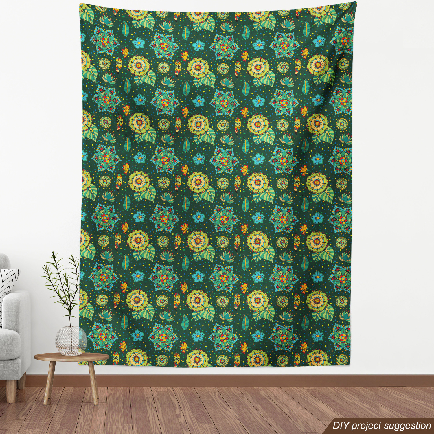 Ambesonne Floral Vintage Fabric by the Yard Decorative Upholstery Home Accents - Picture 72 of 164