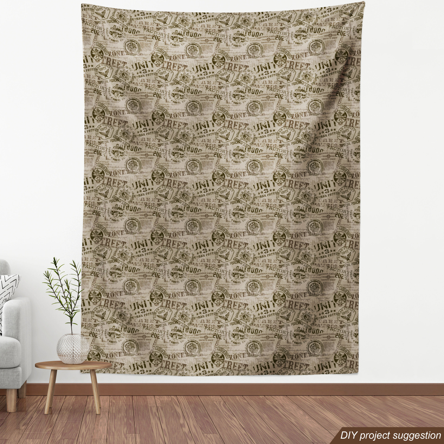 Ambesonne Grunge Fabric by the Yard Decorative Upholstery Home Accents - Picture 100 of 164
