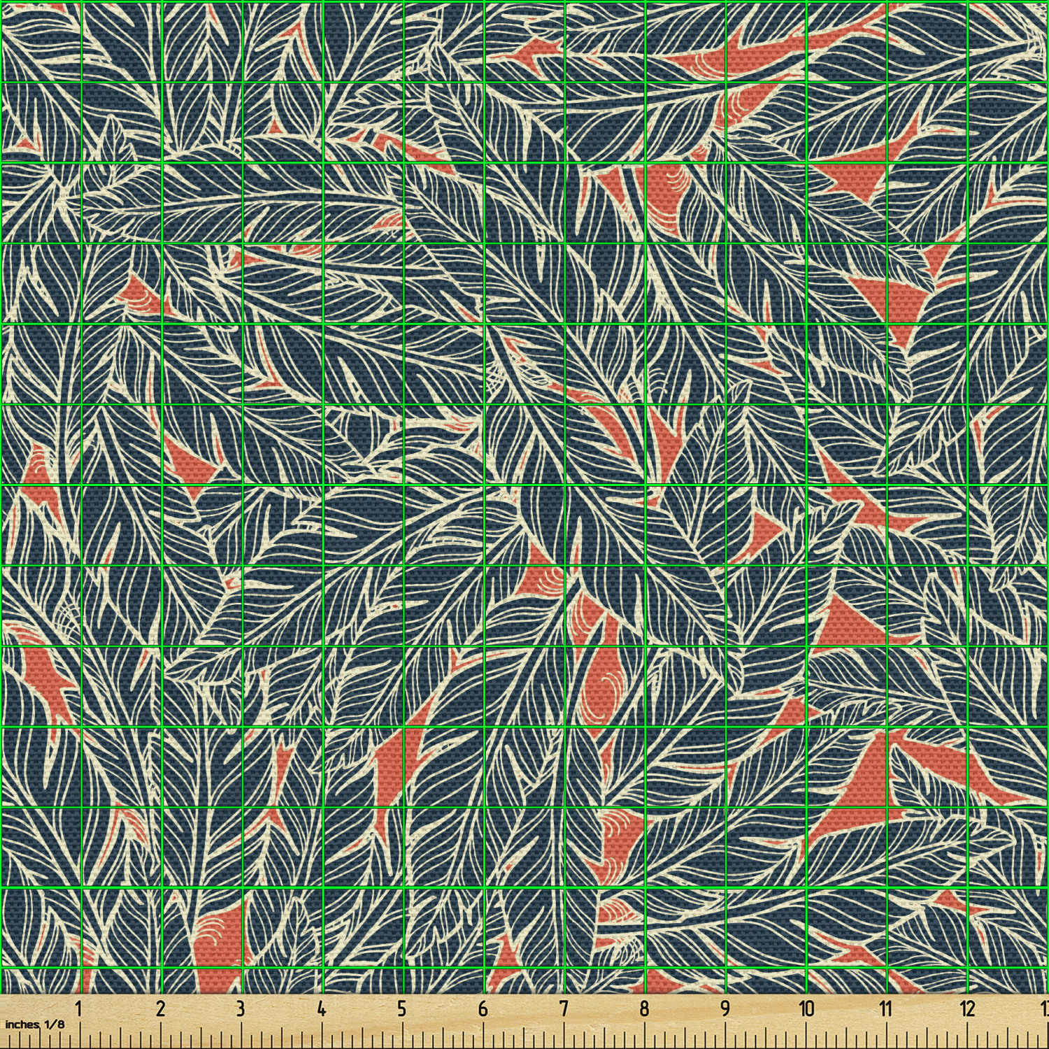 Ambesonne Feather Fabric by the Yard Decorative Upholstery Home Accents - Picture 82 of 160