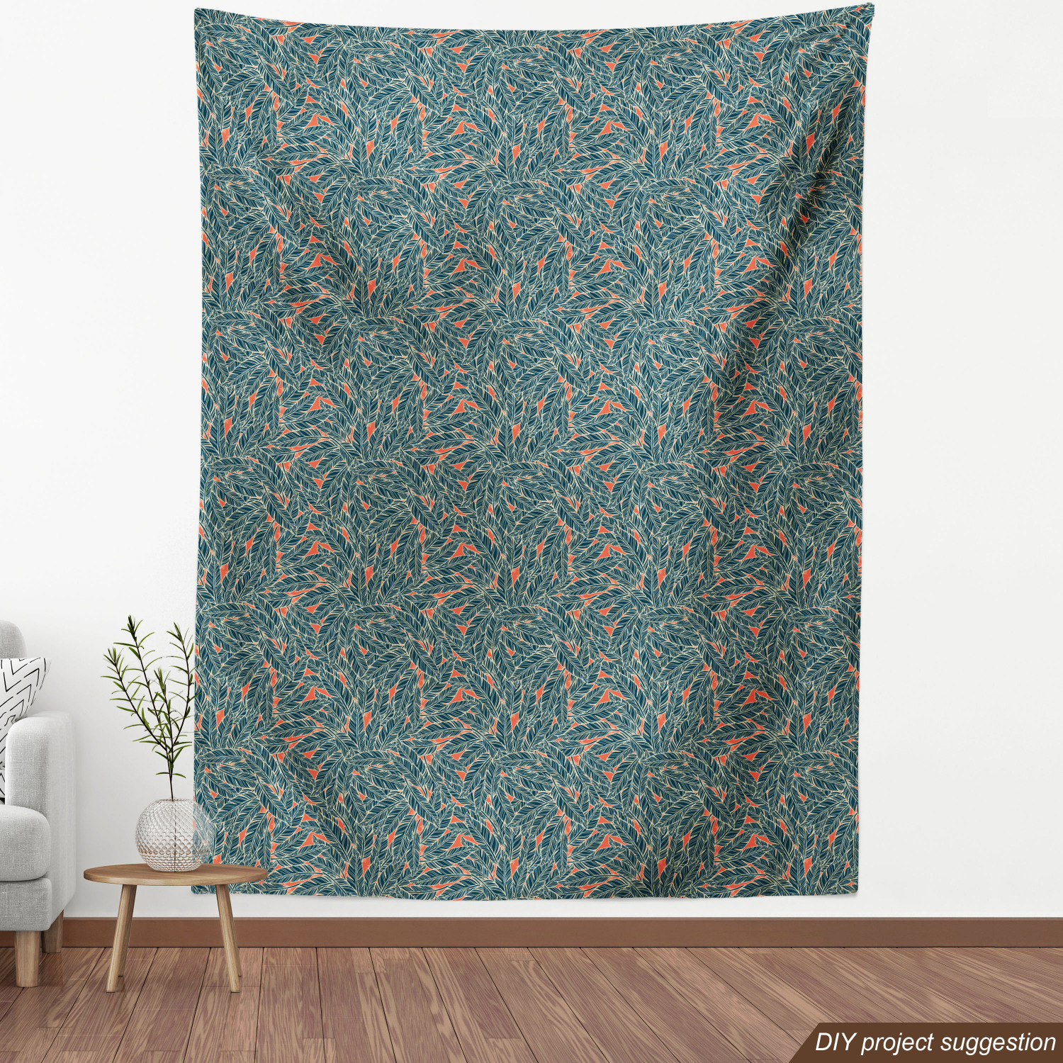 Ambesonne Feather Fabric by the Yard Decorative Upholstery Home Accents - Picture 84 of 160