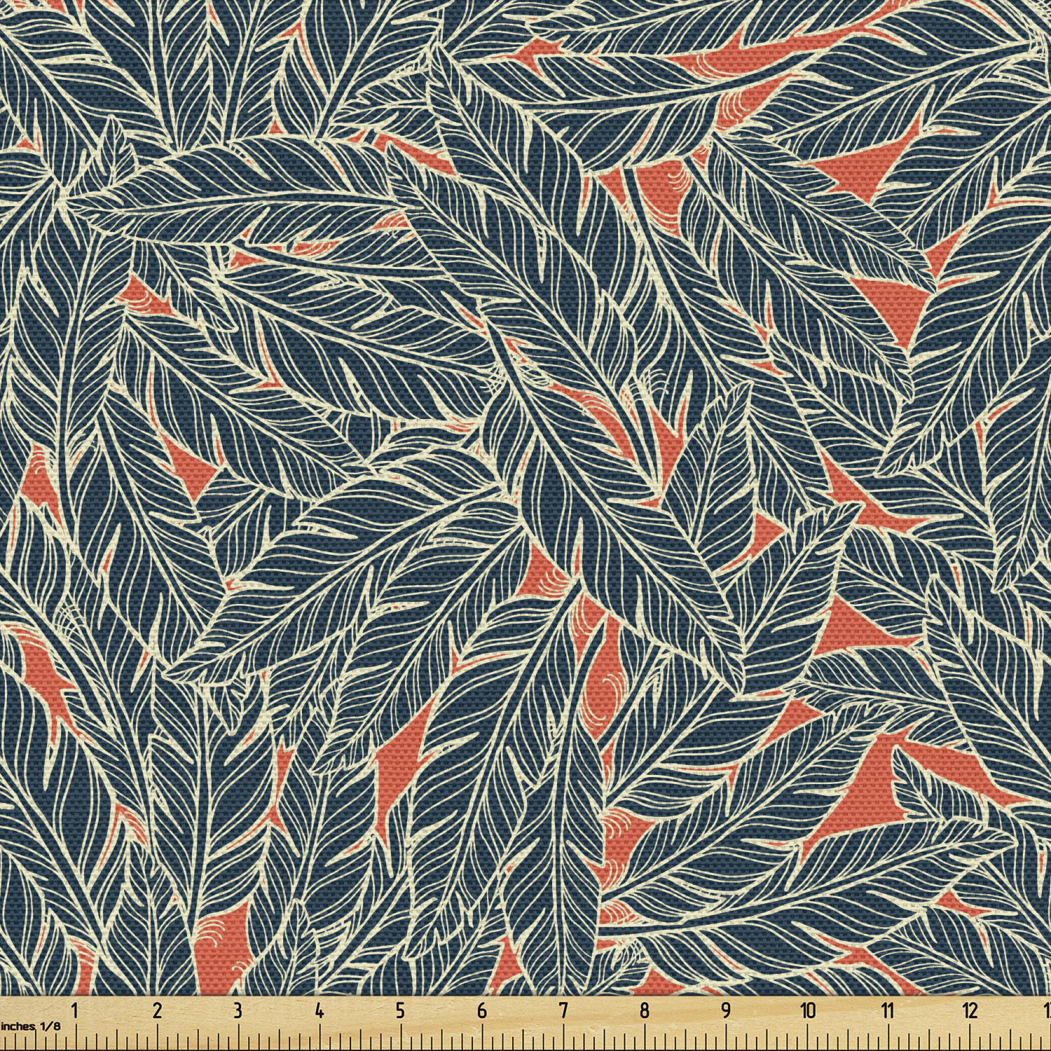 Ambesonne Feather Fabric by the Yard Decorative Upholstery Home Accents - Picture 81 of 160