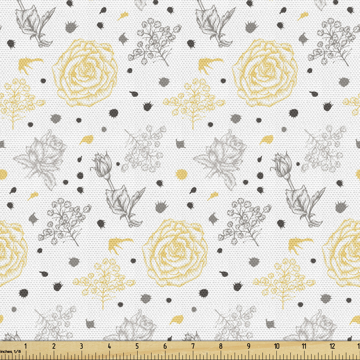 Ambesonne Grunge Fabric by the Yard Decorative Upholstery Home Accents - Picture 121 of 164