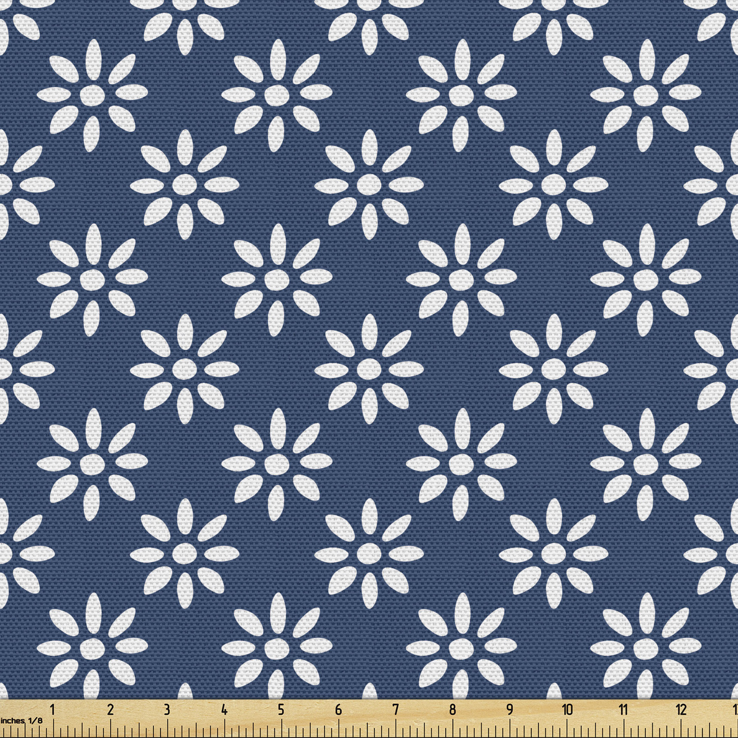 Ambesonne Blue Print Fabric by the Yard Decorative Upholstery Home Accents - Picture 53 of 164