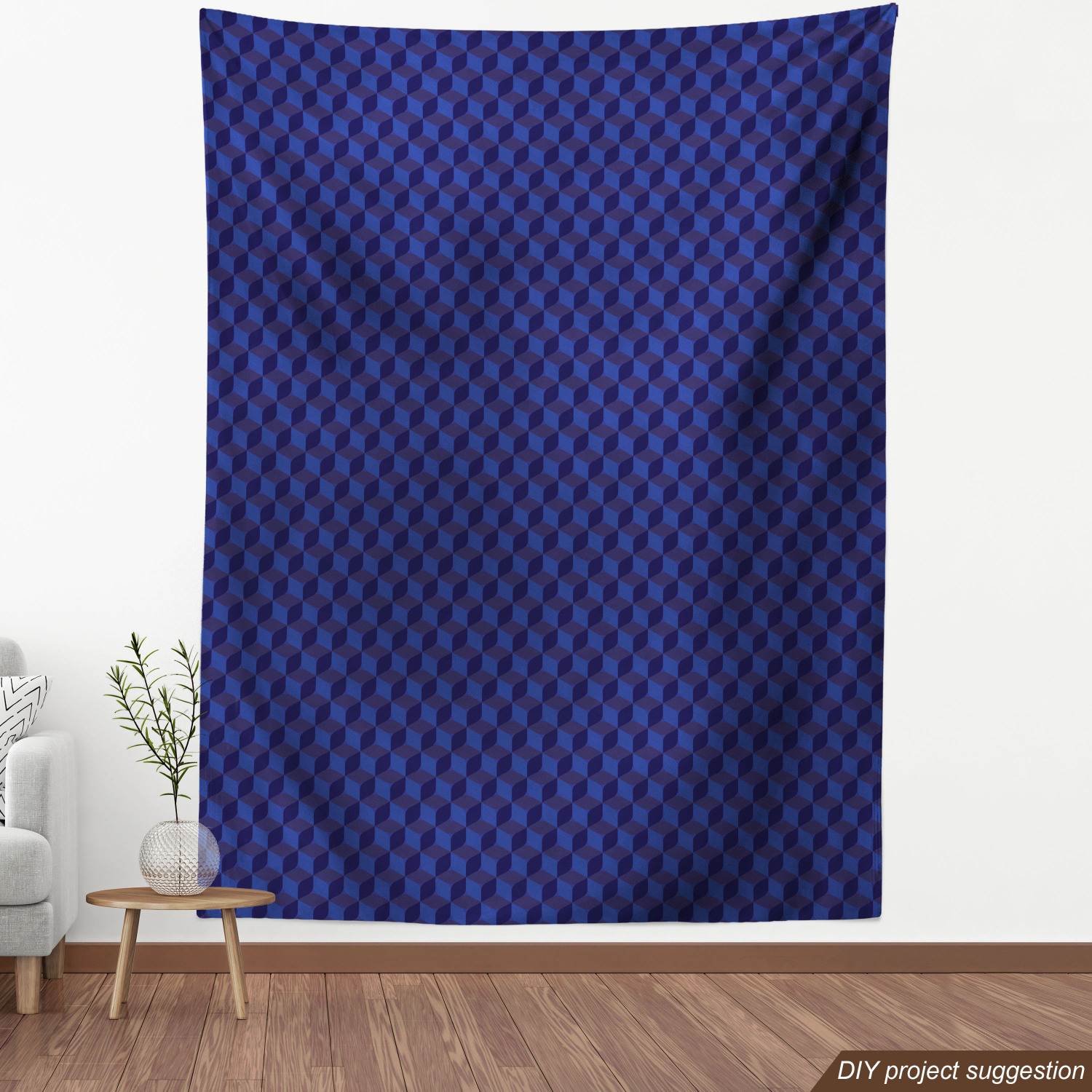 Ambesonne Blue Print Fabric by the Yard Decorative Upholstery Home Accents - Picture 88 of 164