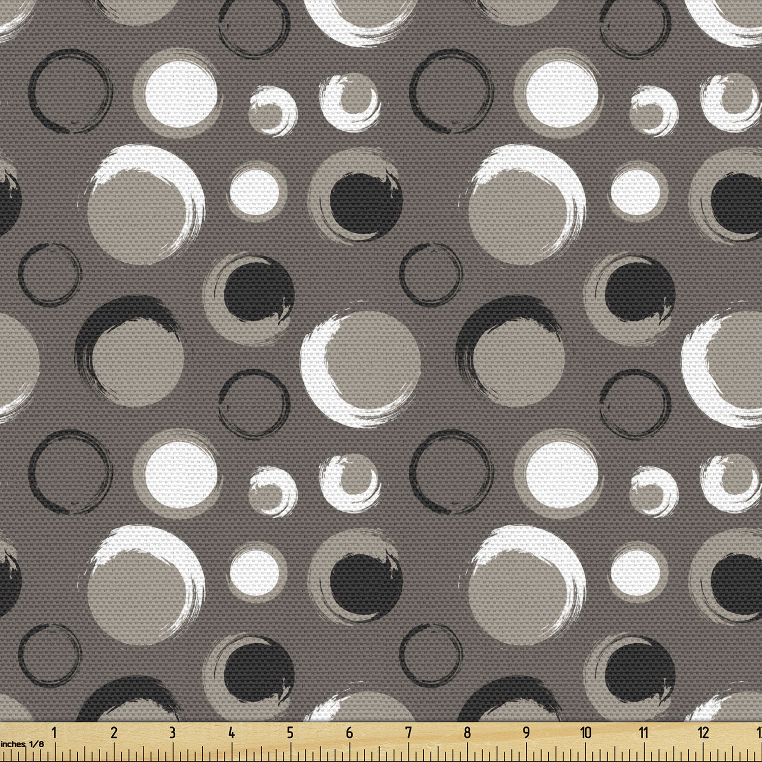 Sunburst Geometric Fabric in Black and Off White | Home Decor / Upholstery  / Drapery | 65% Cotton / 35% Polyester | 54 W | Regal Fabrics Sunburst in