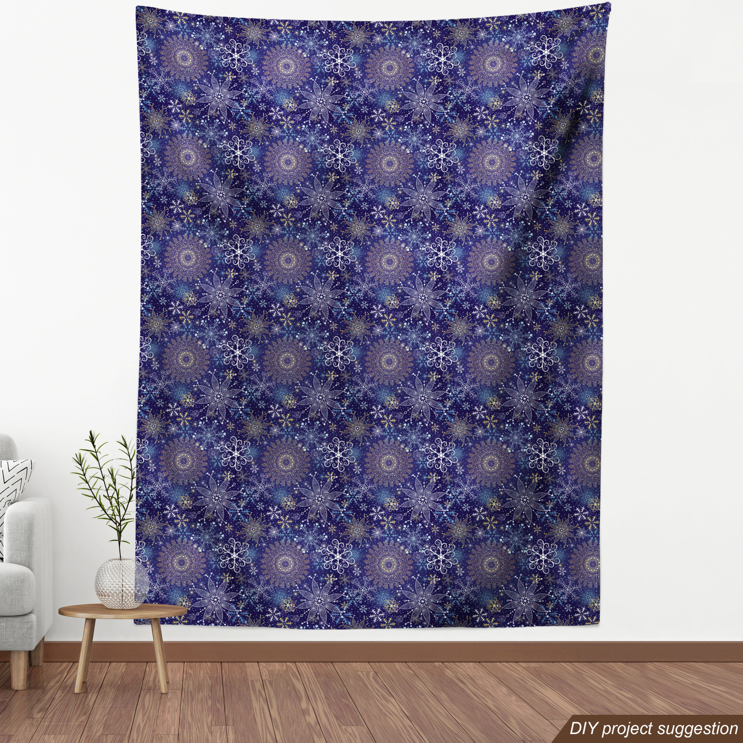 Ambesonne Blue Print Fabric by the Yard Decorative Upholstery Home Accents - Picture 136 of 164