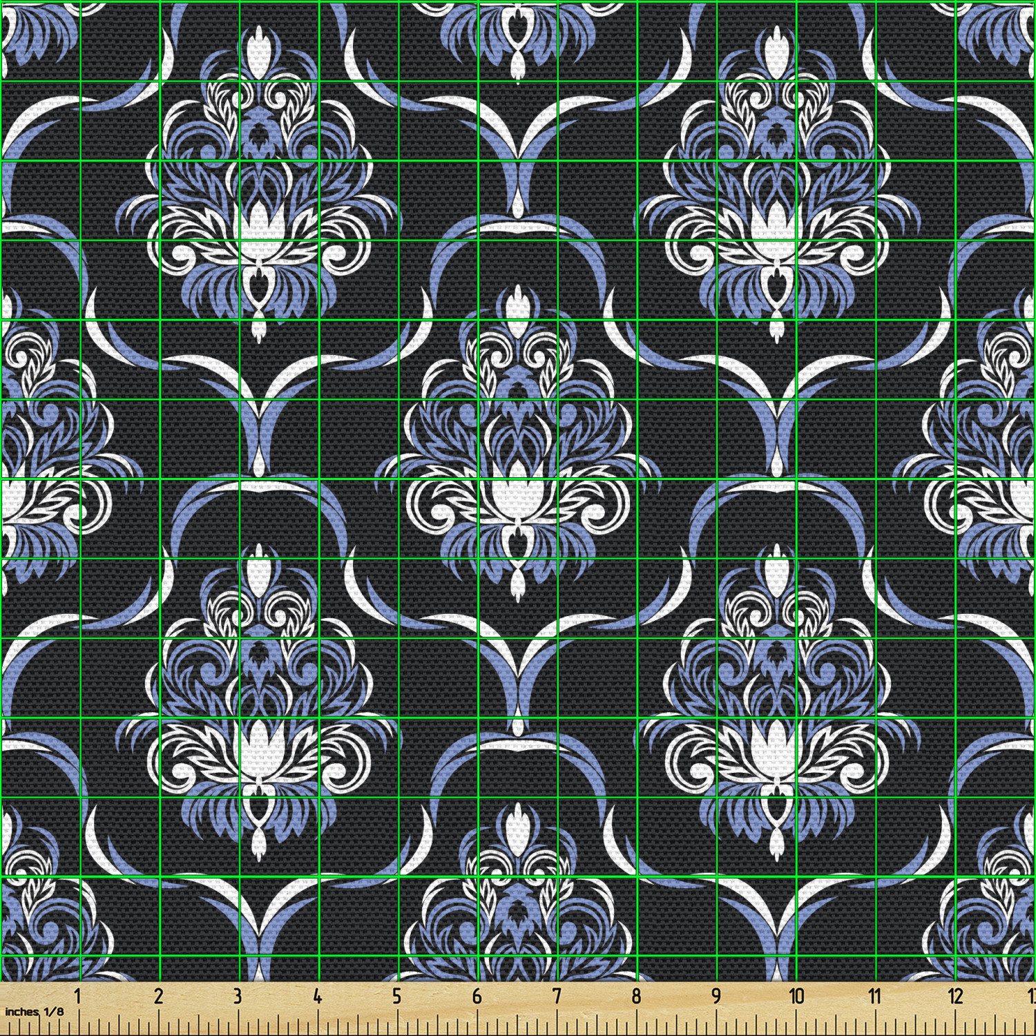 Ambesonne Blue Print Fabric by the Yard Decorative Upholstery Home Accents - Picture 158 of 164