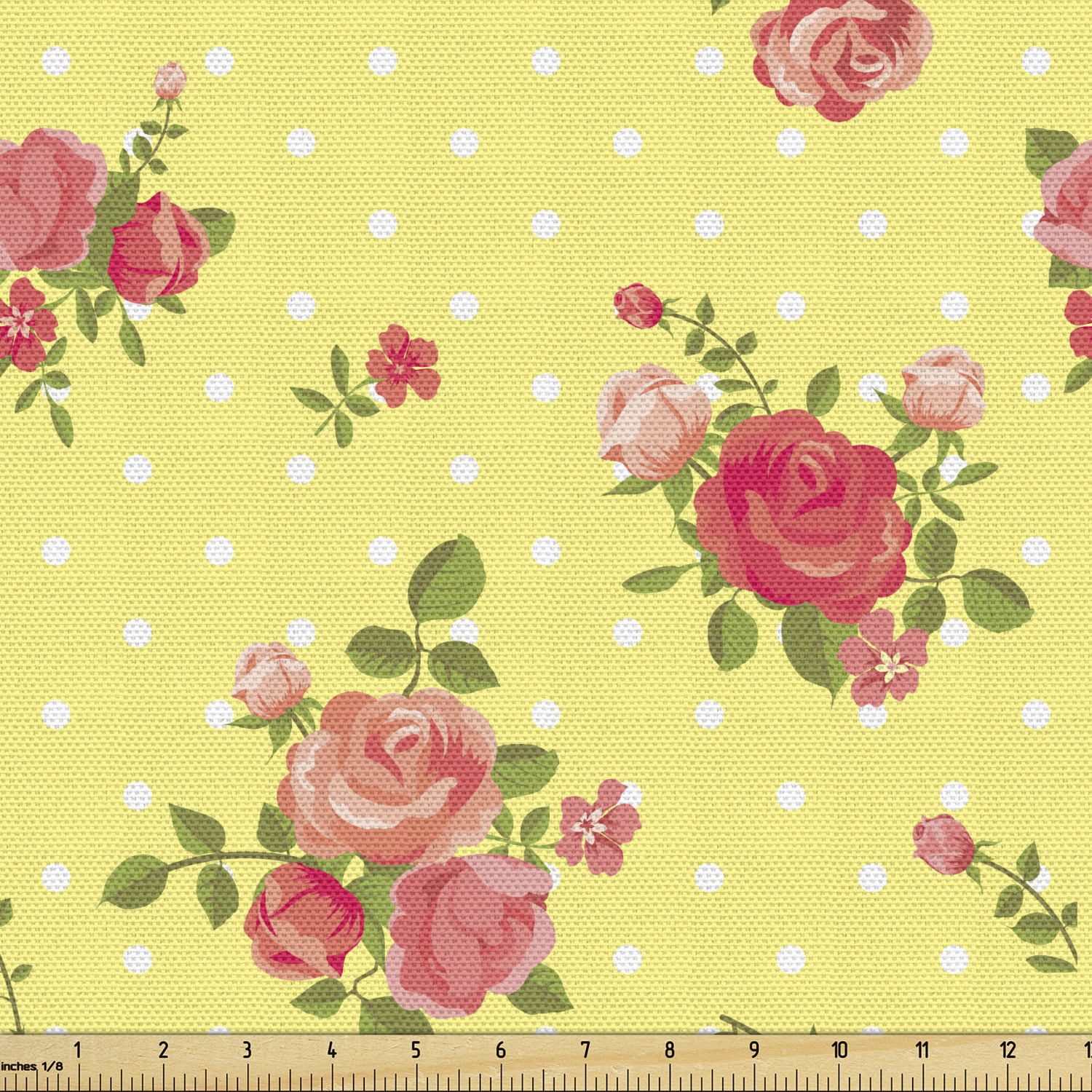 Ambesonne Rose Fabric by the Yard Decorative Upholstery Home Accents - Picture 61 of 164