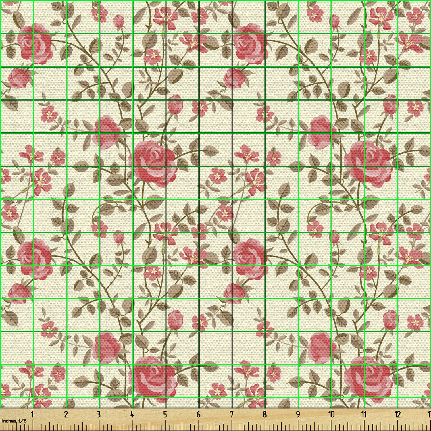 Ambesonne Rose Fabric by the Yard Decorative Upholstery Home Accents - Picture 114 of 164