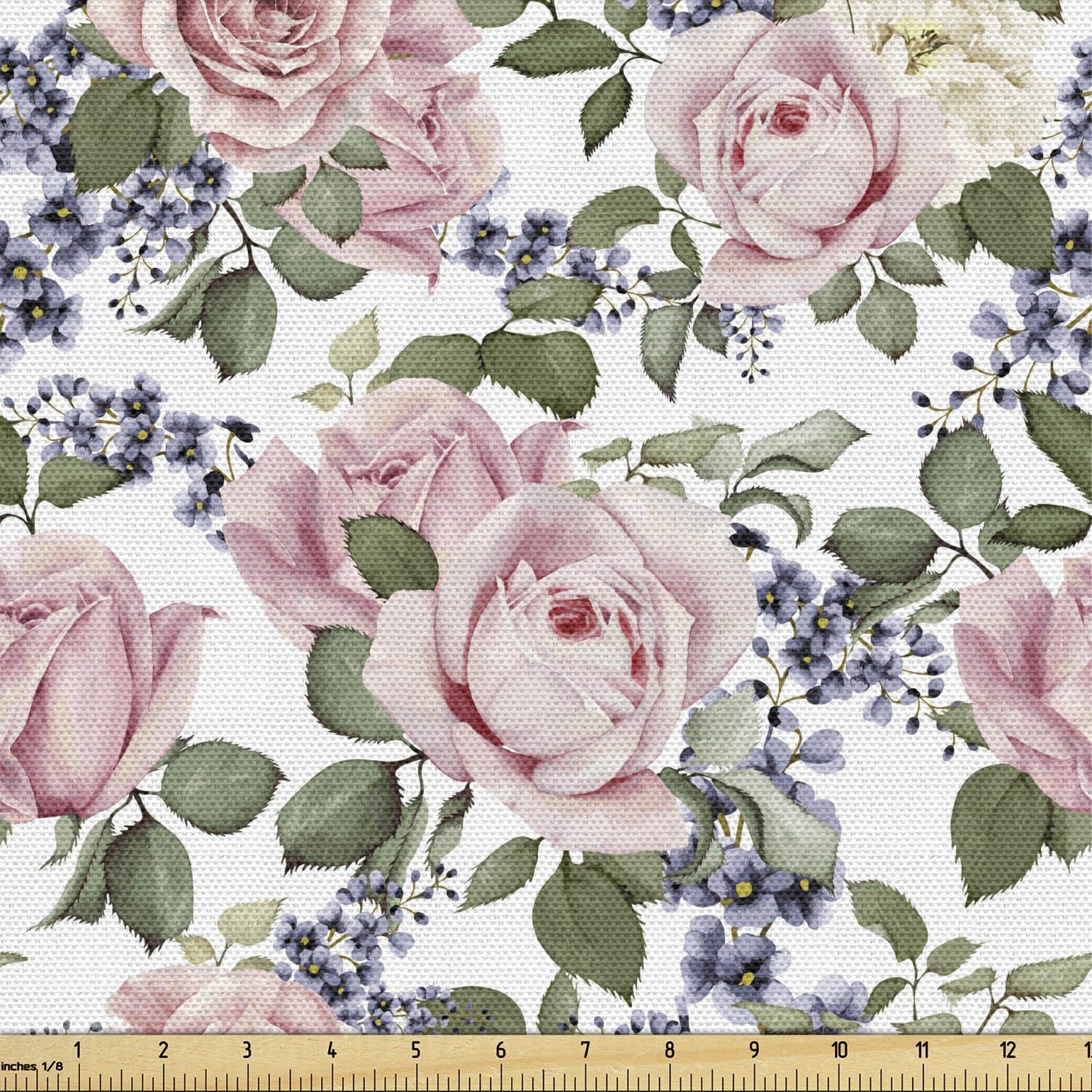 Ambesonne Rose Fabric by the Yard Decorative Upholstery Home Accents