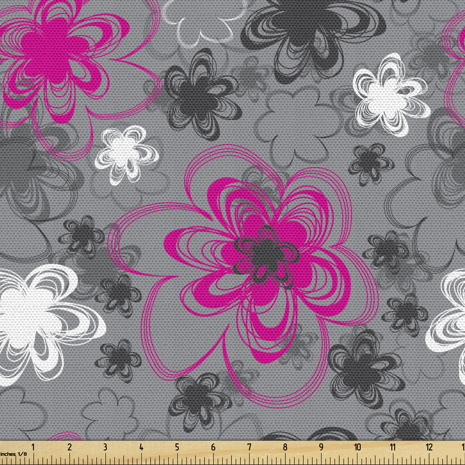 Ambesonne Floral Vintage Fabric by the Yard Decorative Upholstery Home Accents - Picture 13 of 164
