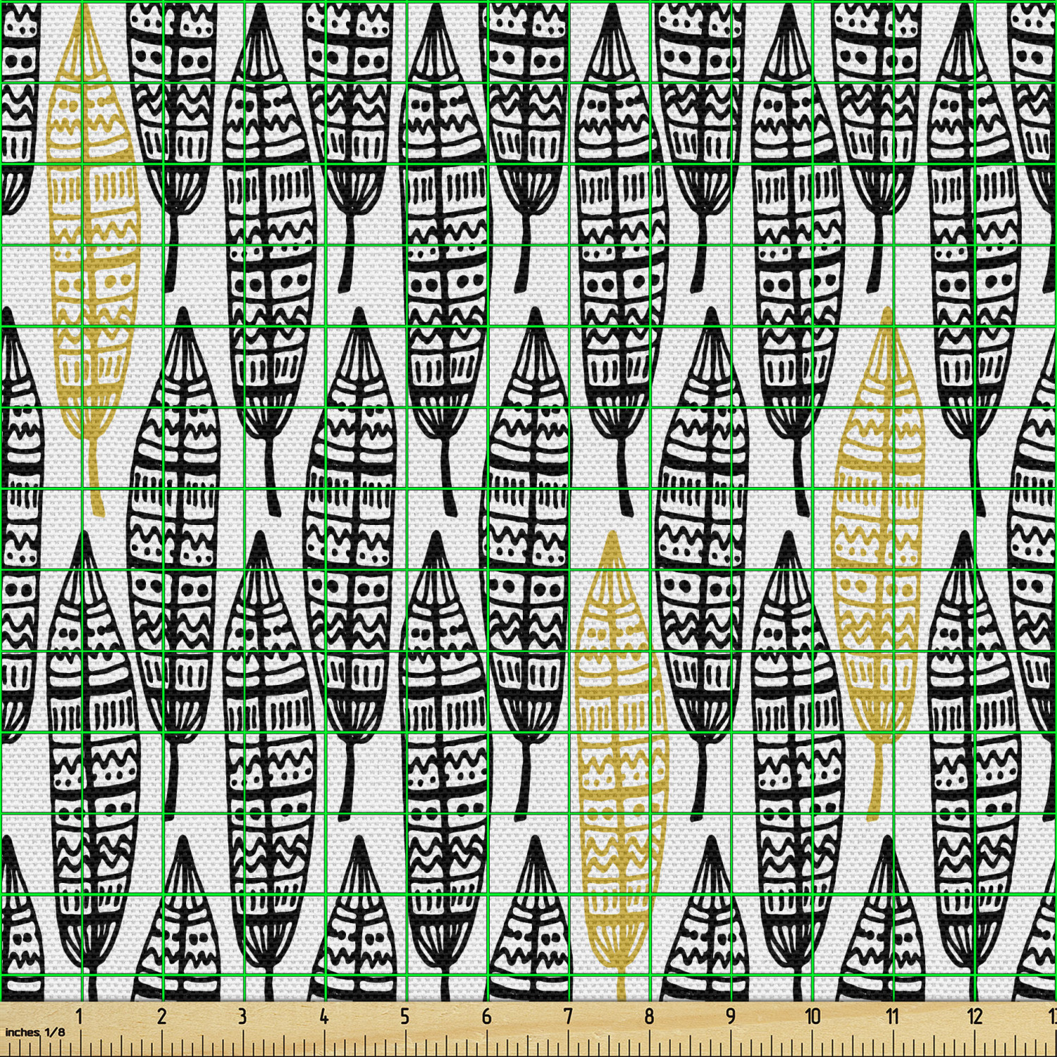 Ambesonne Feather Fabric by the Yard Decorative Upholstery Home Accents - Picture 134 of 160
