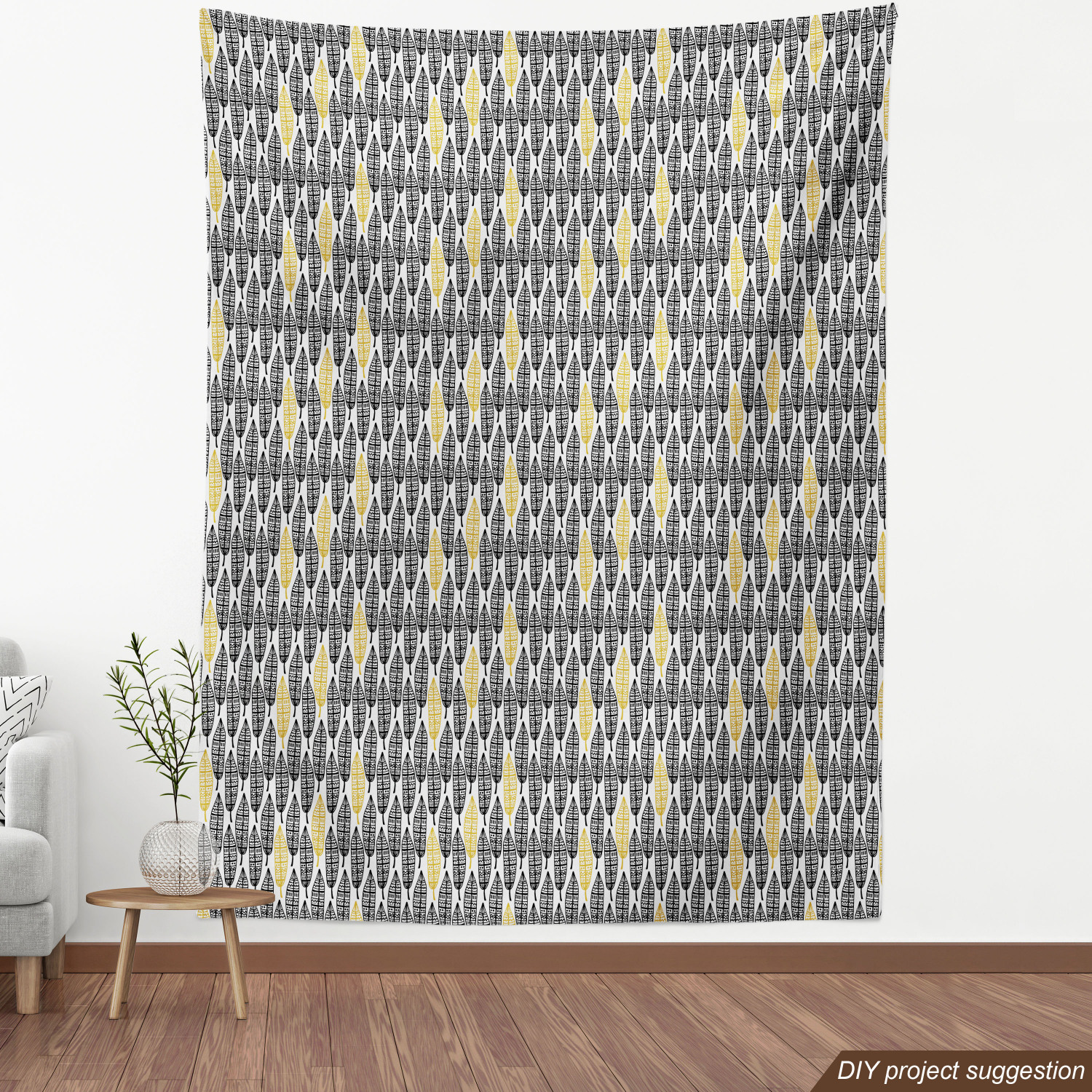 Ambesonne Feather Fabric by the Yard Decorative Upholstery Home Accents - Picture 136 of 160