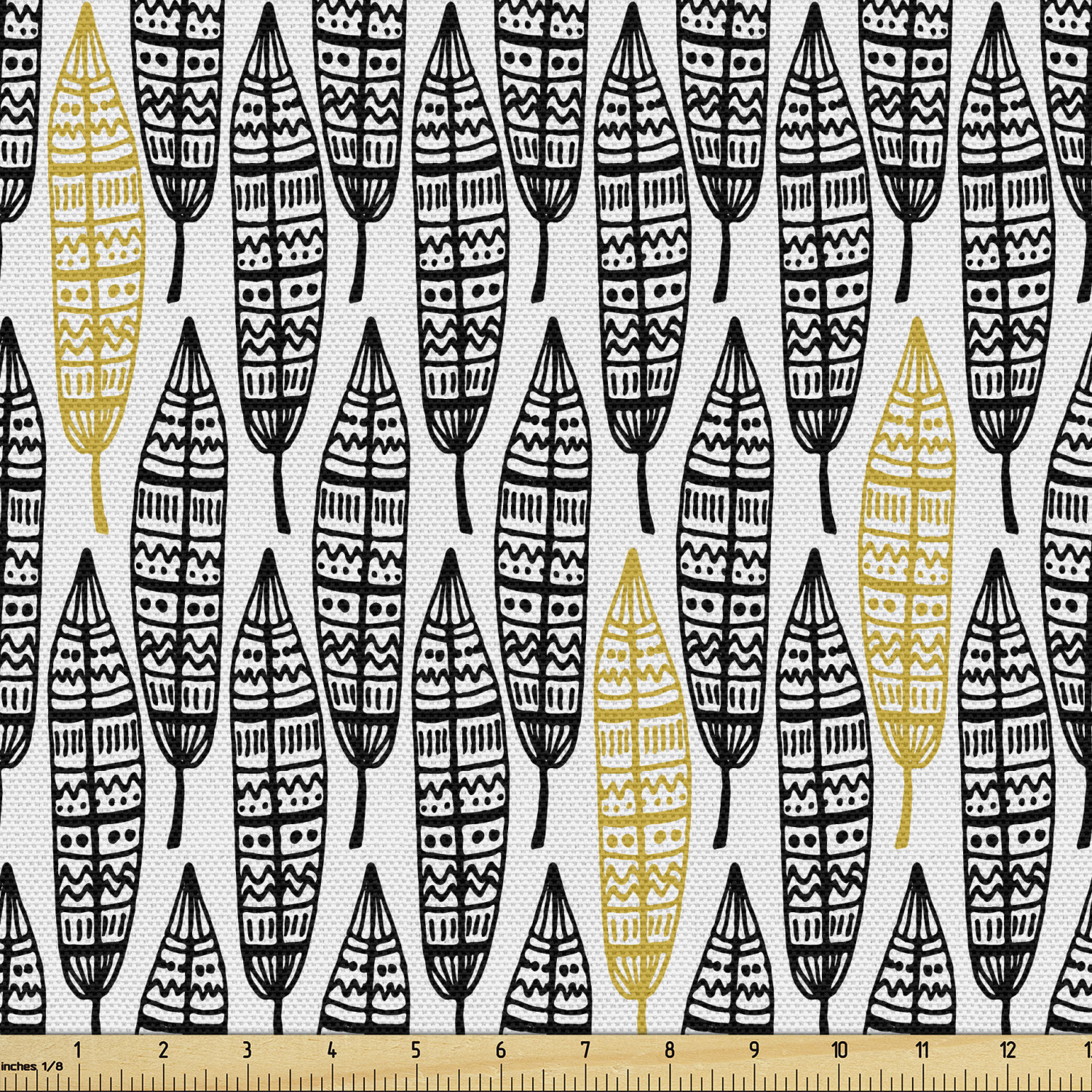 Ambesonne Feather Fabric by the Yard Decorative Upholstery Home Accents - Picture 133 of 160