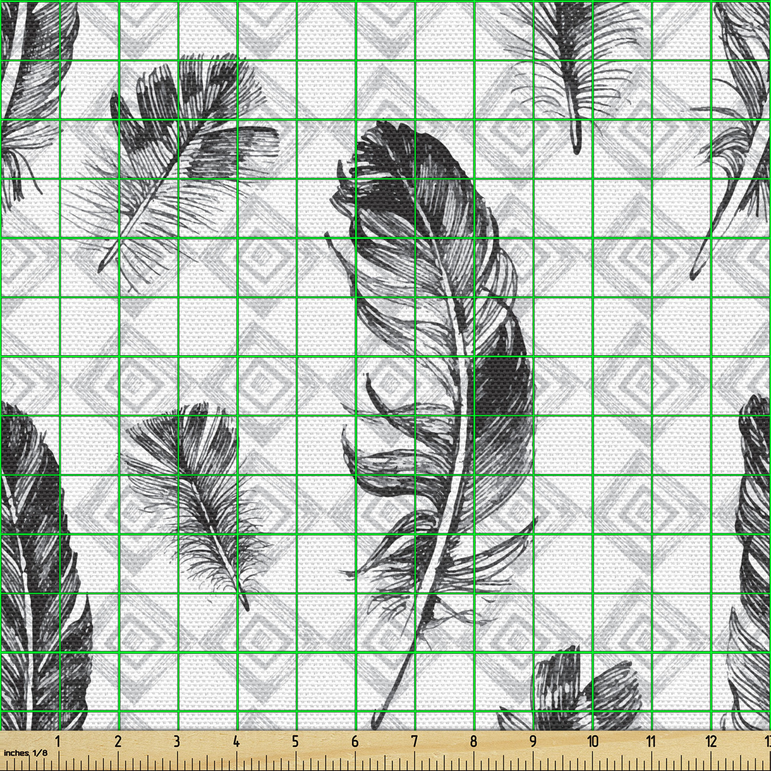 Ambesonne Feather Fabric by the Yard Decorative Upholstery Home Accents - Picture 94 of 160