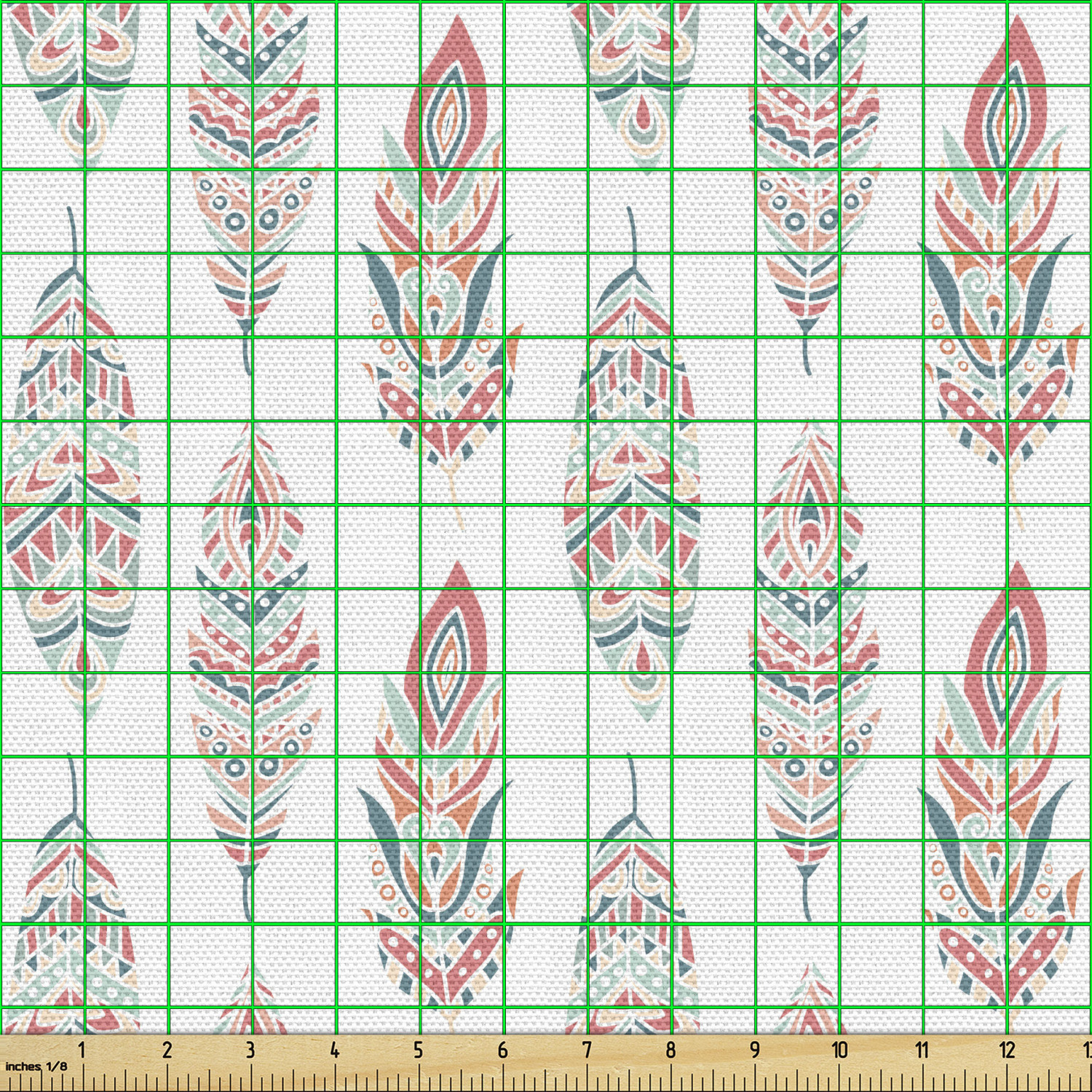 Ambesonne Feather Fabric by the Yard Decorative Upholstery Home Accents - Picture 42 of 160