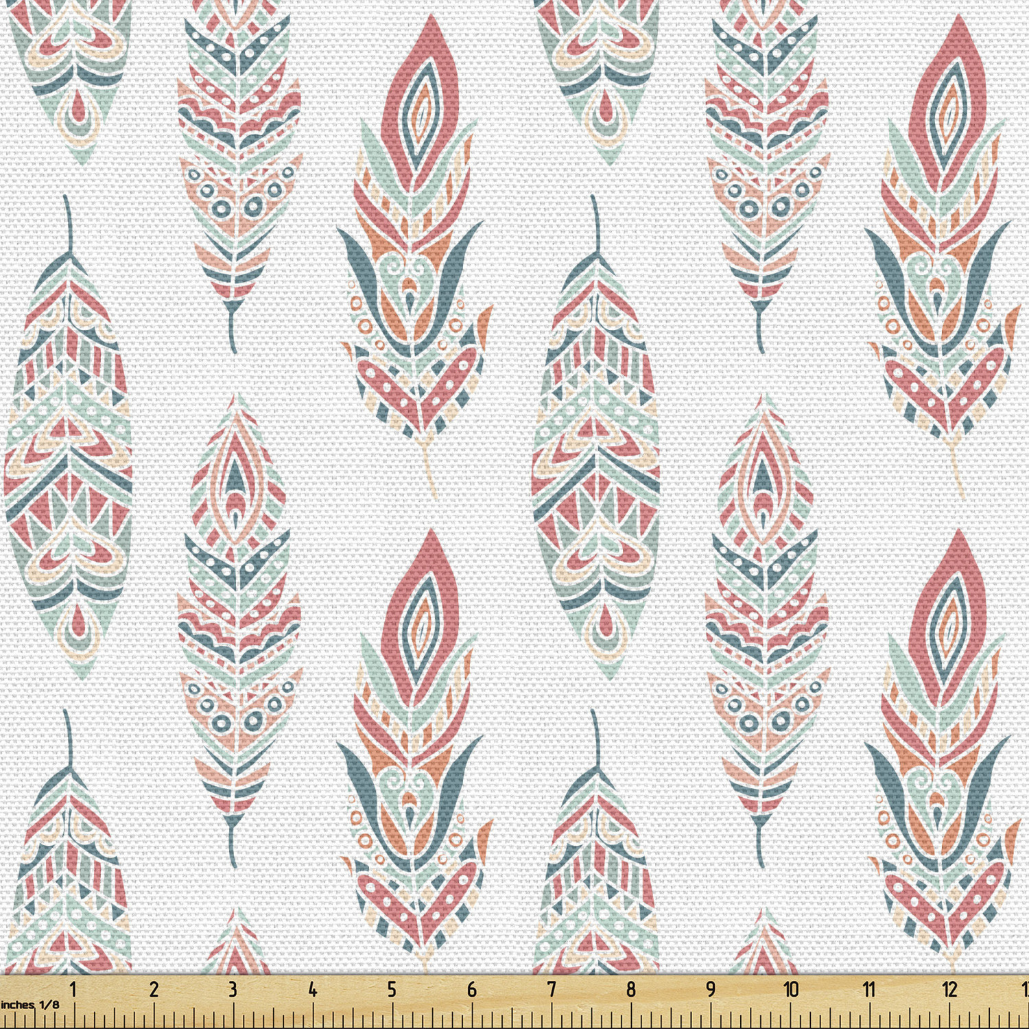 Ambesonne Feather Fabric by the Yard Decorative Upholstery Home Accents - Picture 41 of 160