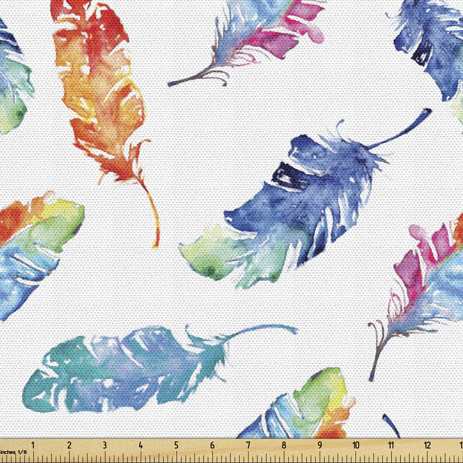 Ambesonne Feather Fabric by the Yard Decorative Upholstery Home Accents - Picture 141 of 160