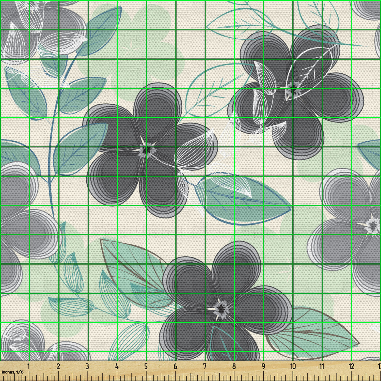 Ambesonne Floral Vintage Fabric by the Yard Decorative Upholstery Home Accents - Picture 10 of 164