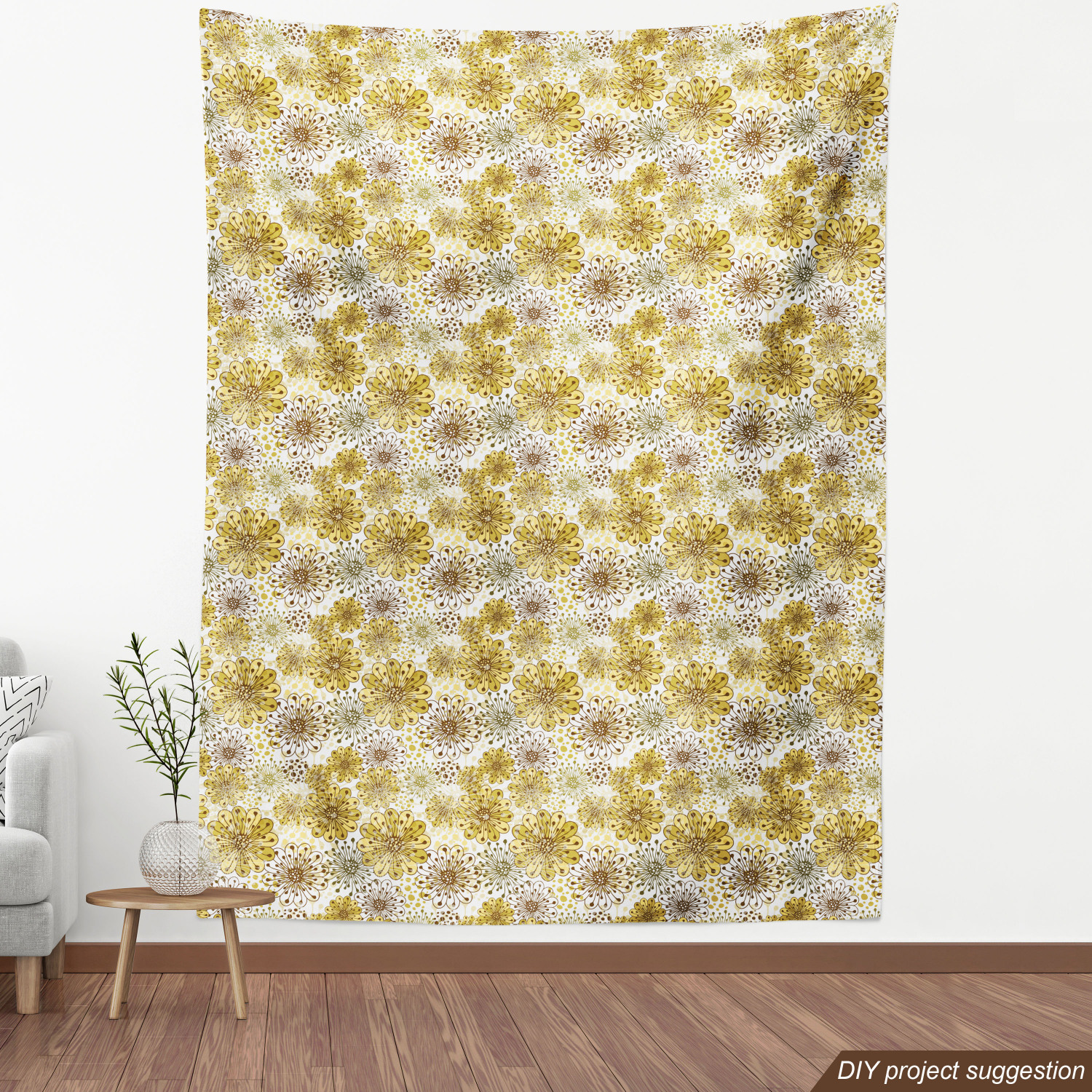 Ambesonne Floral Vintage Fabric by the Yard Decorative Upholstery Home Accents - Picture 28 of 164