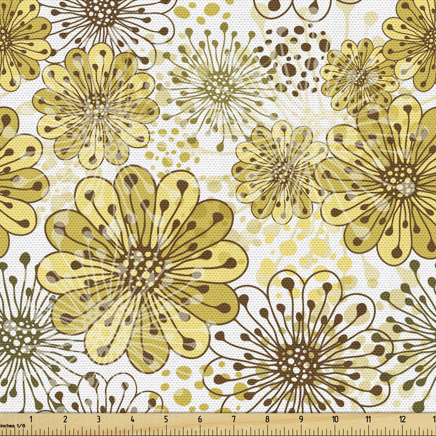 Ambesonne Floral Vintage Fabric by the Yard Decorative Upholstery Home Accents - Picture 25 of 164