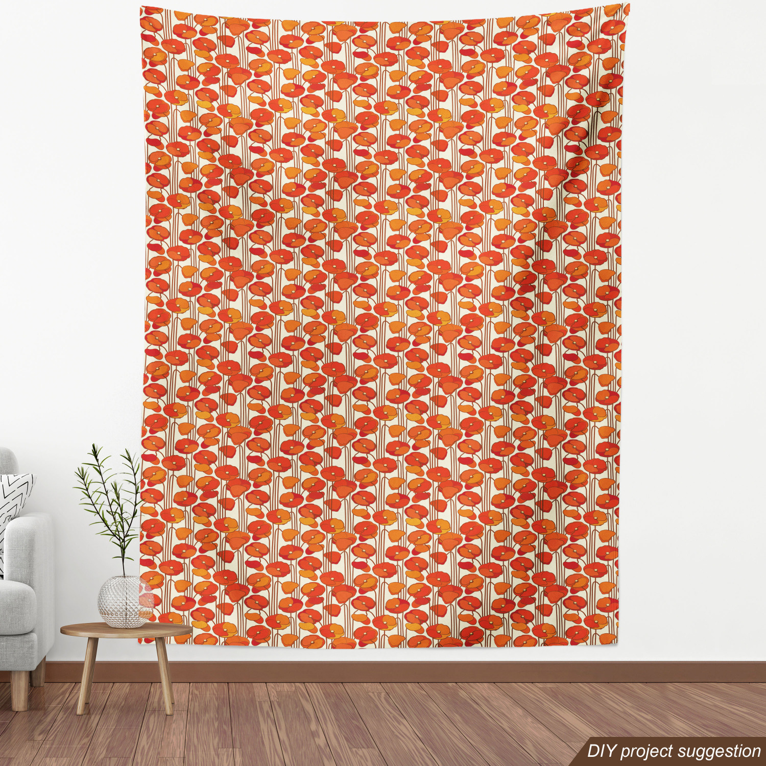 Ambesonne Floral Vintage Fabric by the Yard Decorative Upholstery Home Accents - Picture 120 of 164