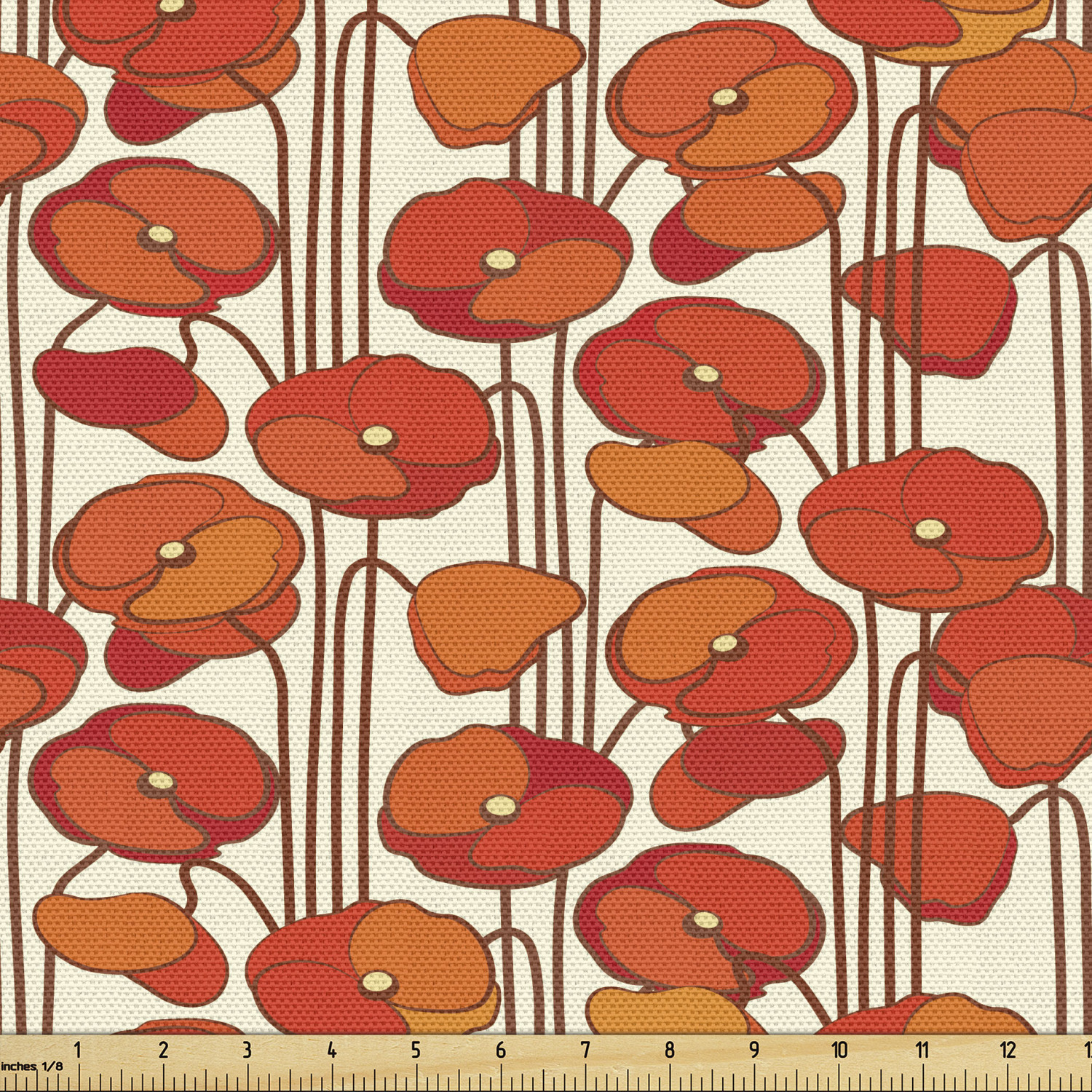 Ambesonne Floral Vintage Fabric by the Yard Decorative Upholstery Home Accents - Picture 117 of 164