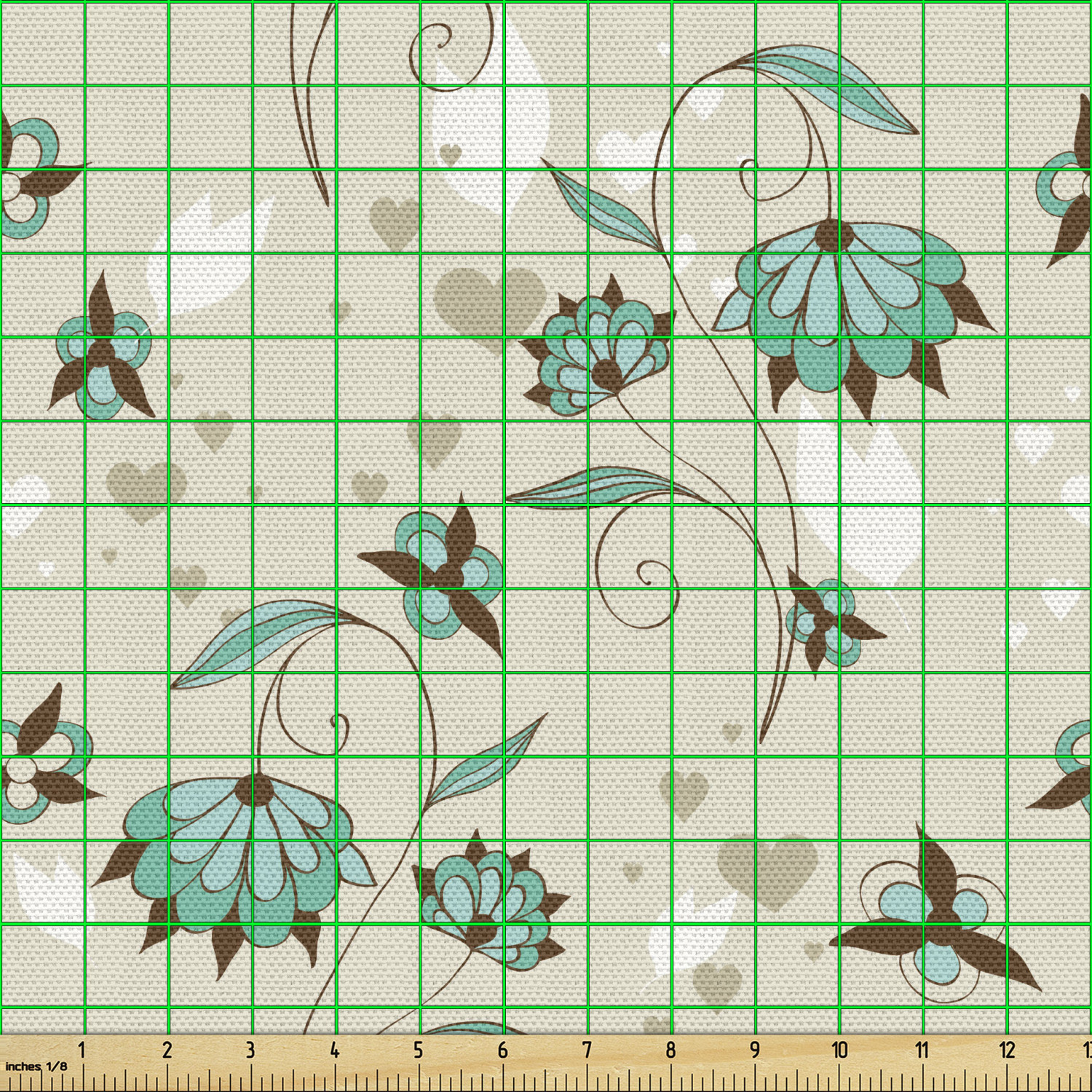 Ambesonne Floral Vintage Fabric by the Yard Decorative Upholstery Home Accents - Picture 126 of 164