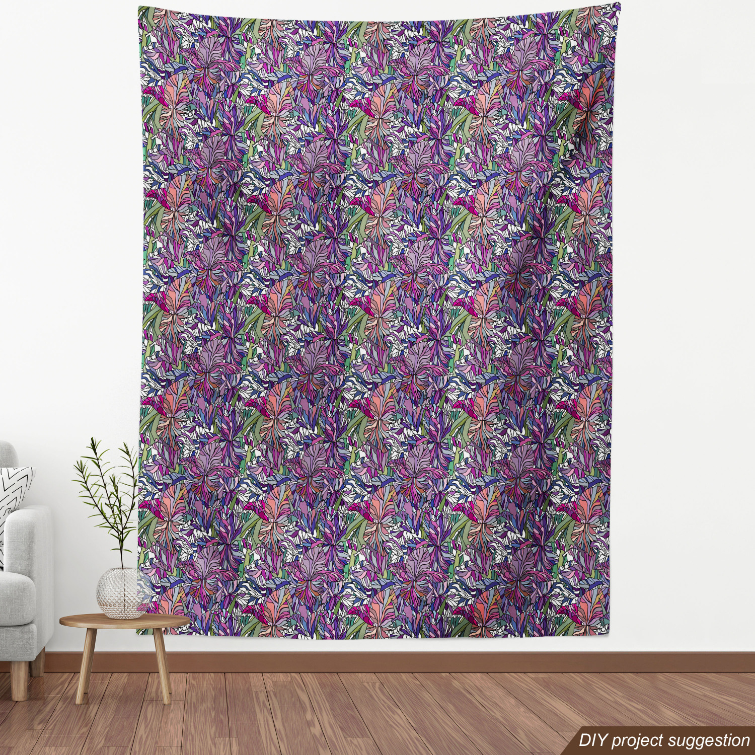 Ambesonne Floral Vintage Fabric by the Yard Decorative Upholstery Home Accents - Picture 152 of 164