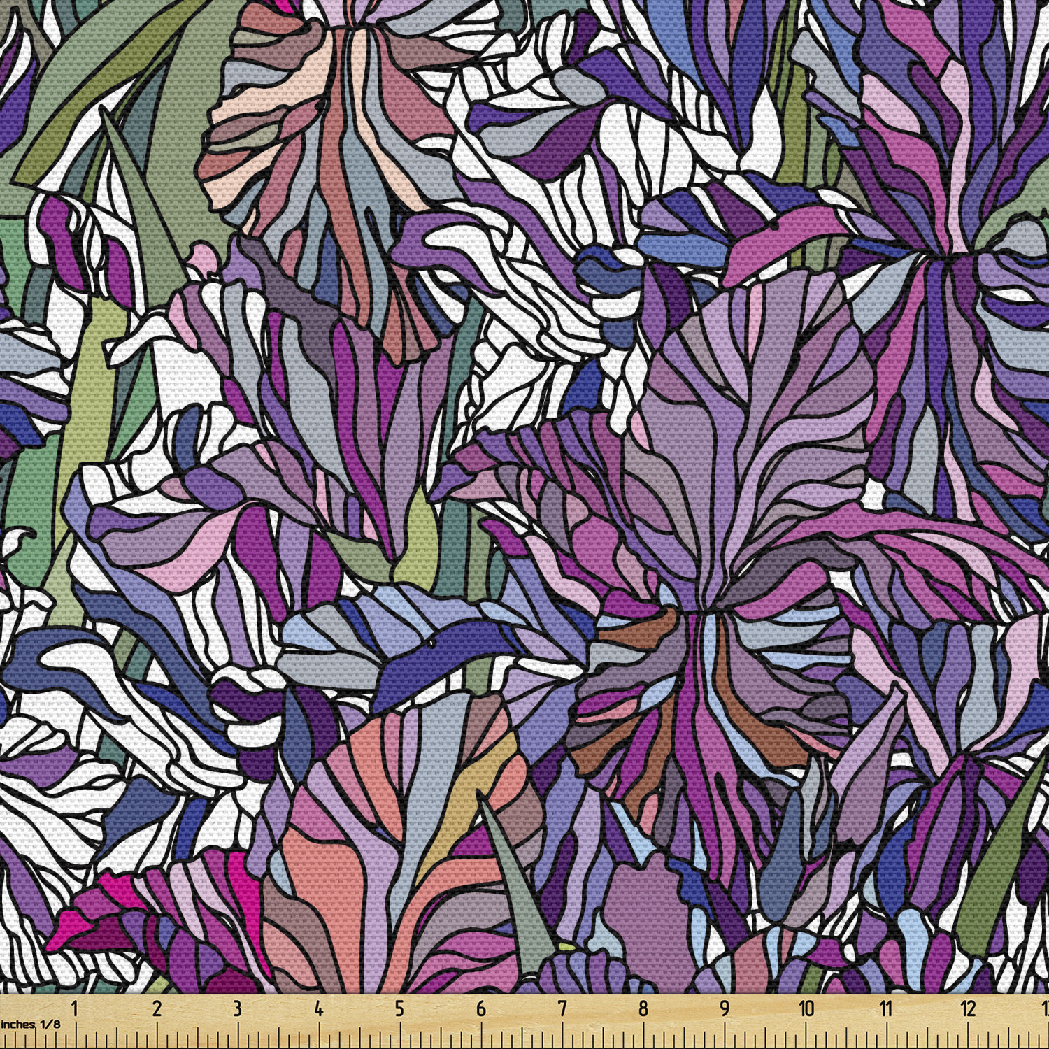 Ambesonne Floral Vintage Fabric by the Yard Decorative Upholstery Home Accents - Picture 149 of 164