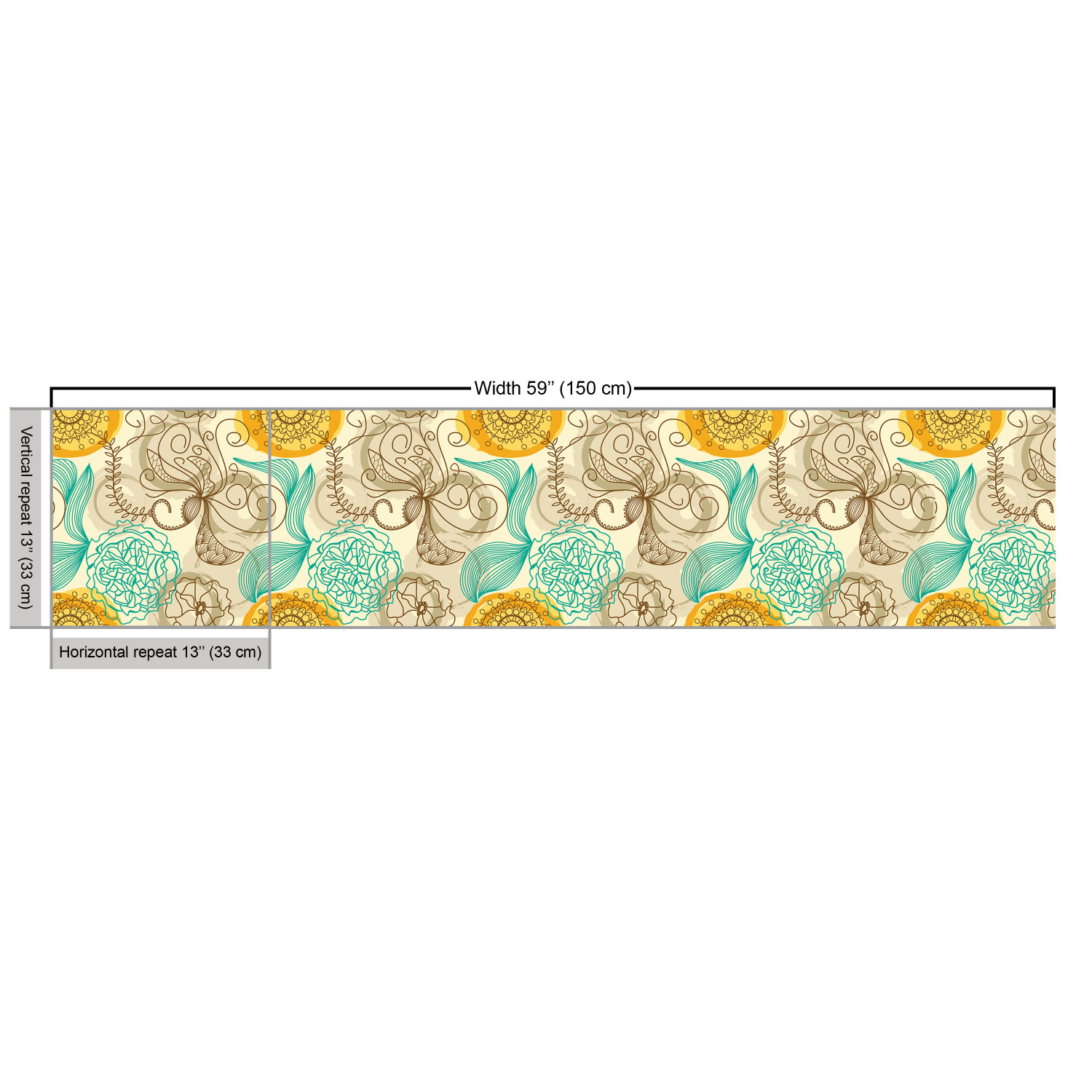 Ambesonne Floral Vintage Fabric by the Yard Decorative Upholstery Home Accents - Picture 7 of 164