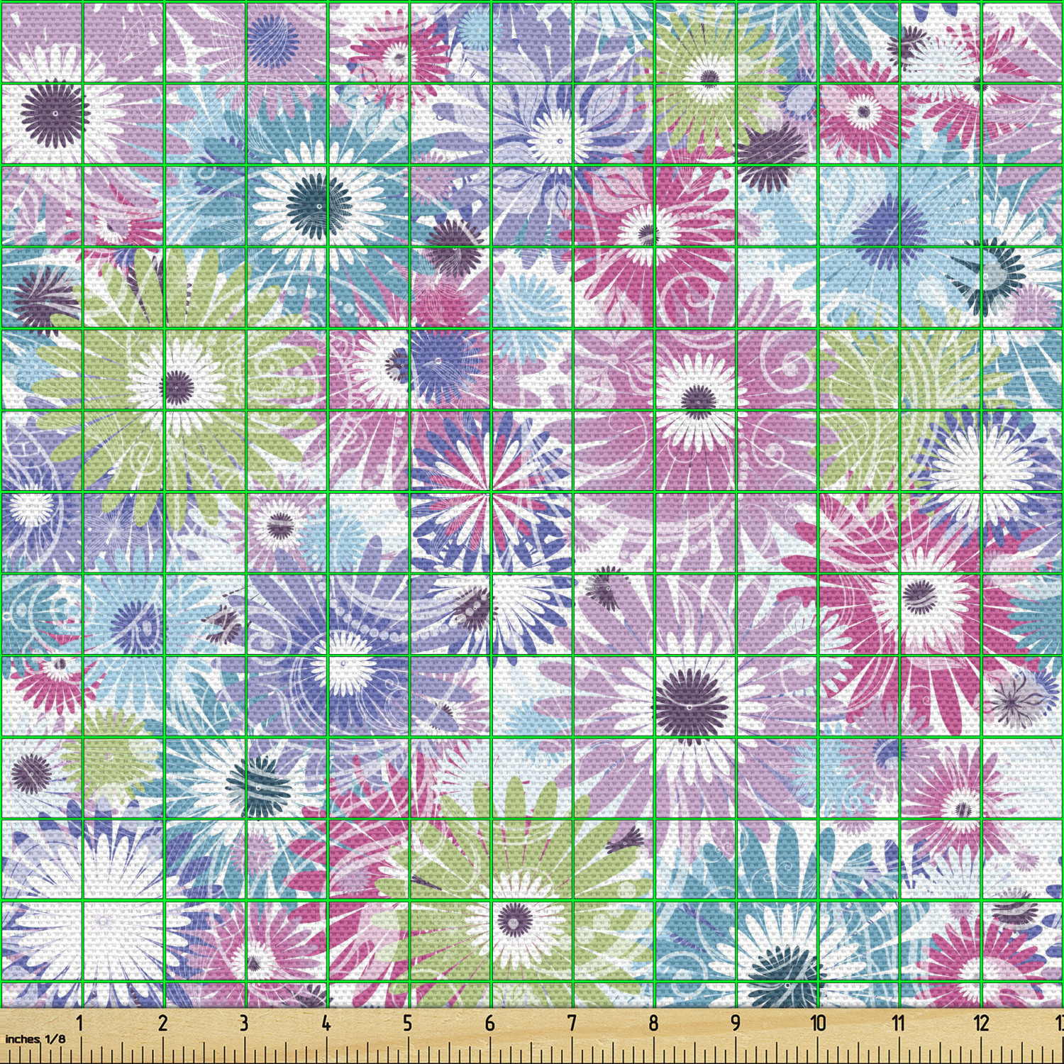 Ambesonne Floral Vintage Fabric by the Yard Decorative Upholstery Home Accents - Picture 50 of 164