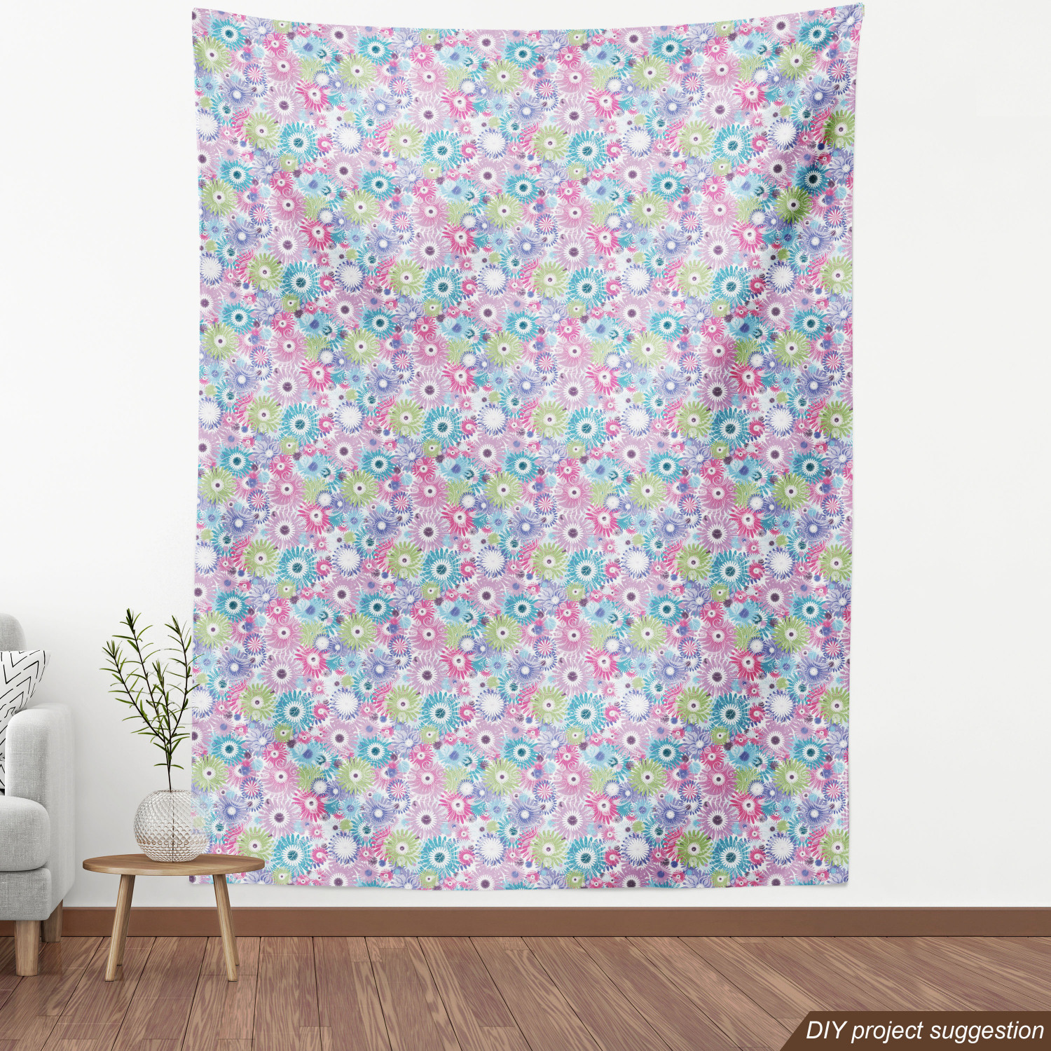 Ambesonne Floral Vintage Fabric by the Yard Decorative Upholstery Home Accents - Picture 52 of 164